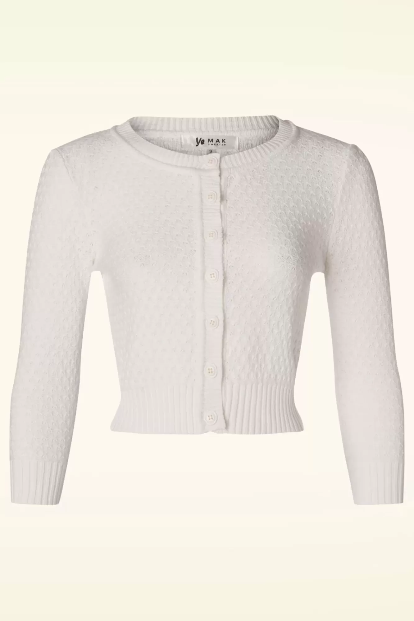 Hot Mak Sweater Jennie Cardigan In Elfenbein