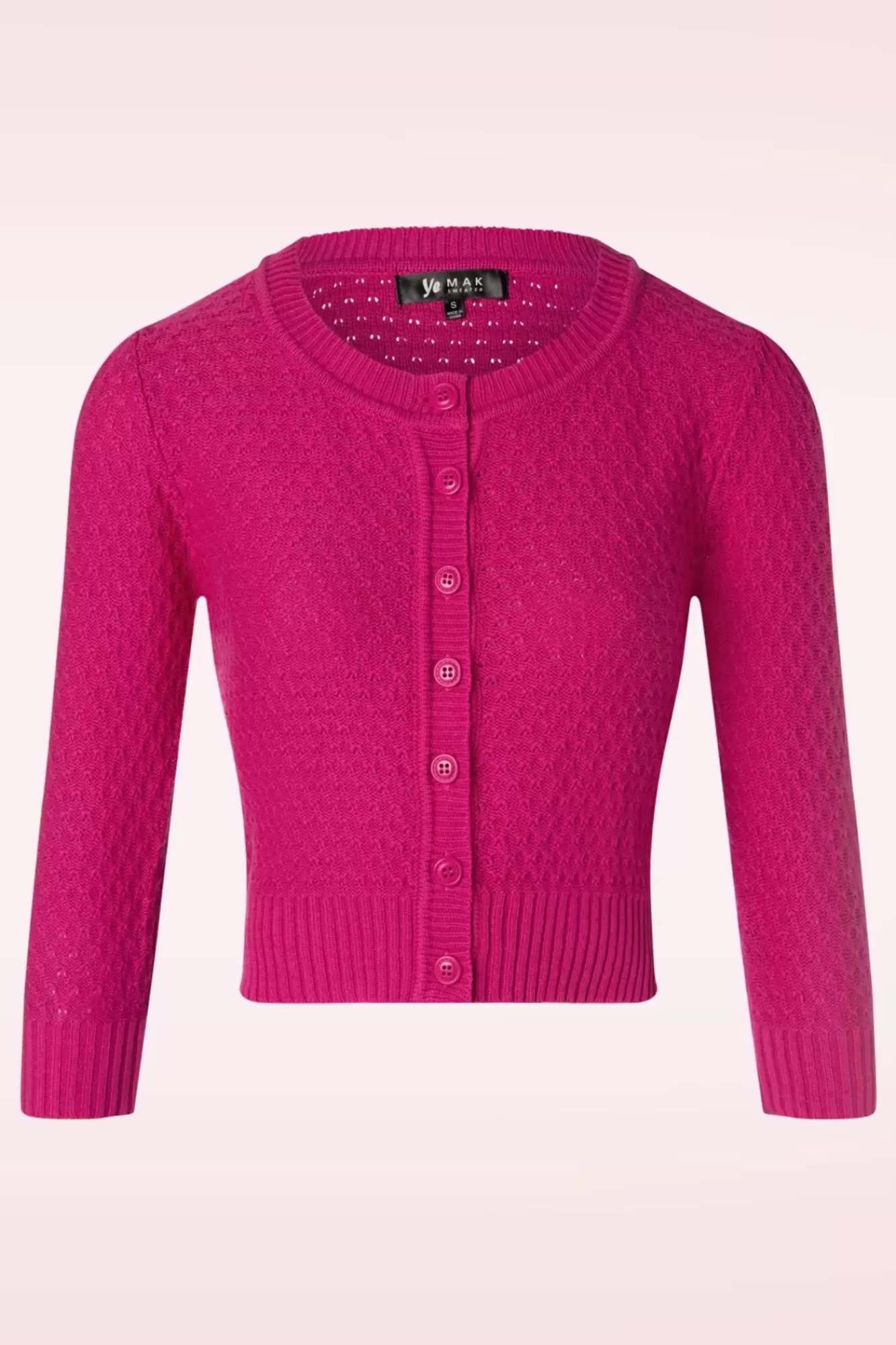 Fashion Mak Sweater Jennie Strickjacke In Magenta