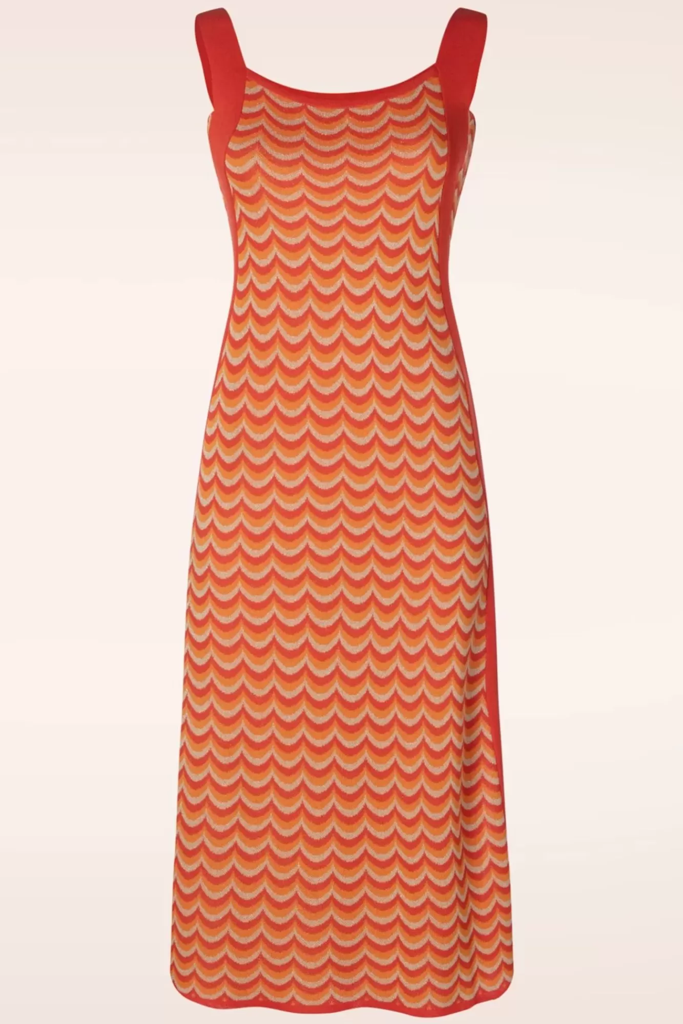 Best WNT Collection Jessie Waves Midi Kleid In Orange