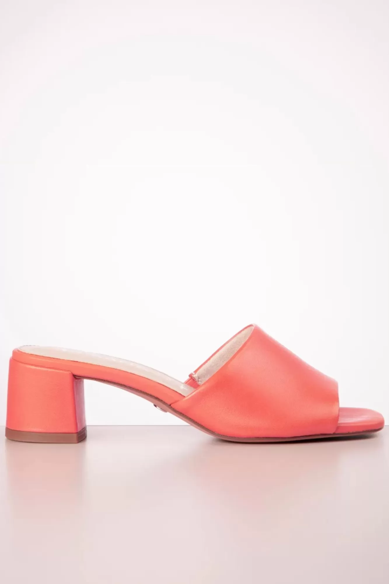 Best Tamaris Josie Leder-Slip-On-Pantoletten In Koralle