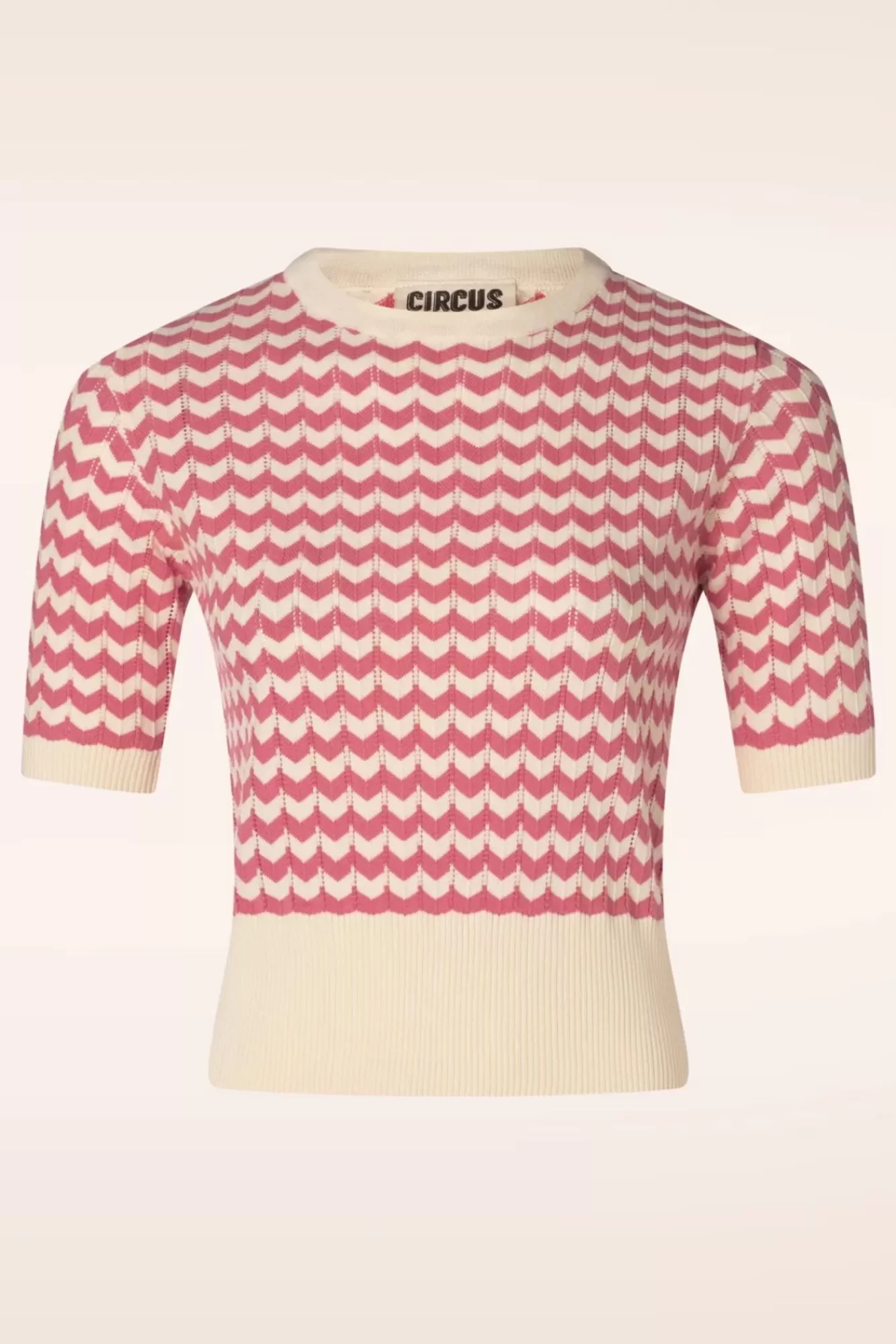 New Circus June Pullover In Off White Und Kirsche