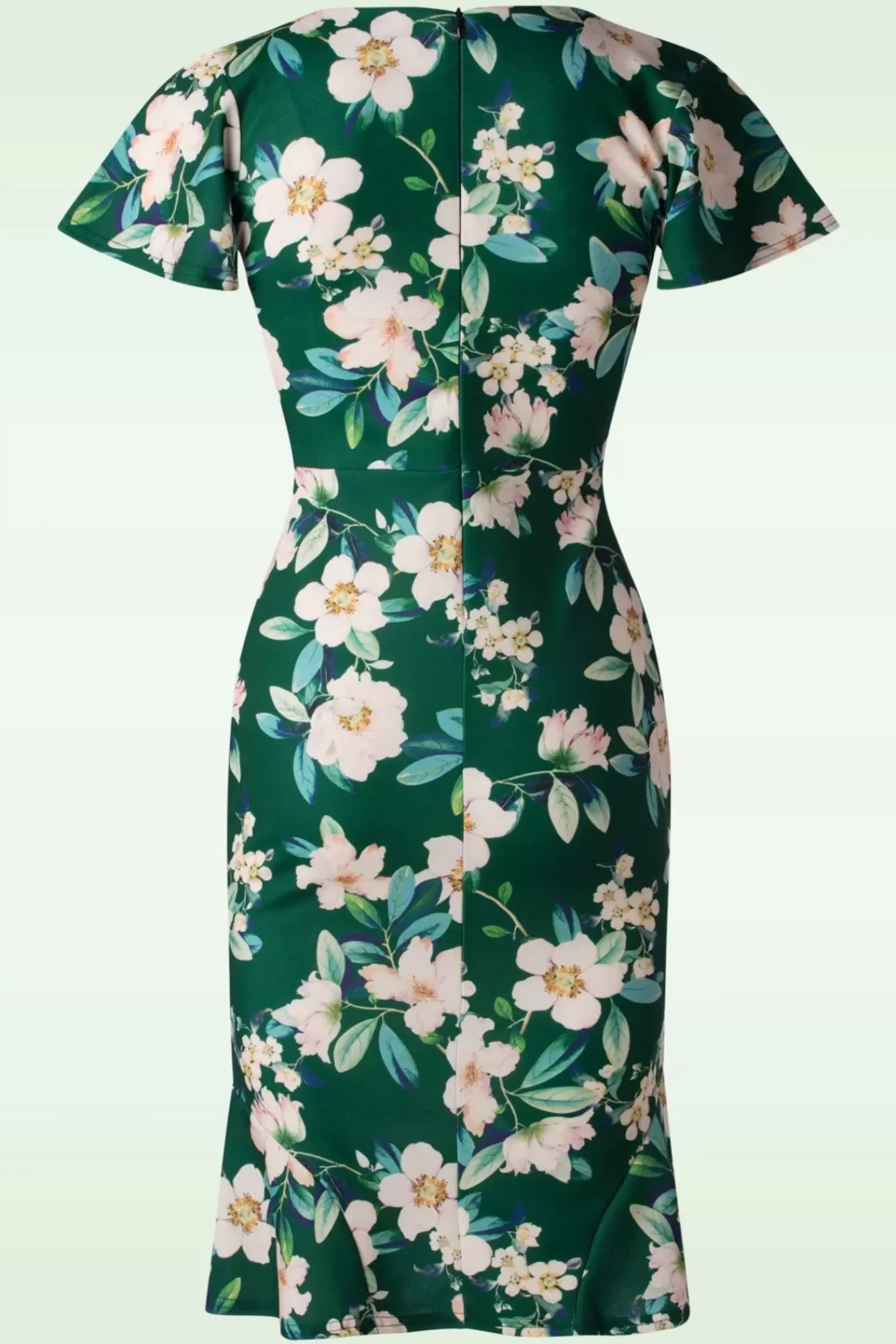 Store Vintage Chic for Topvintage Katie Floral Etuikleid In Grun