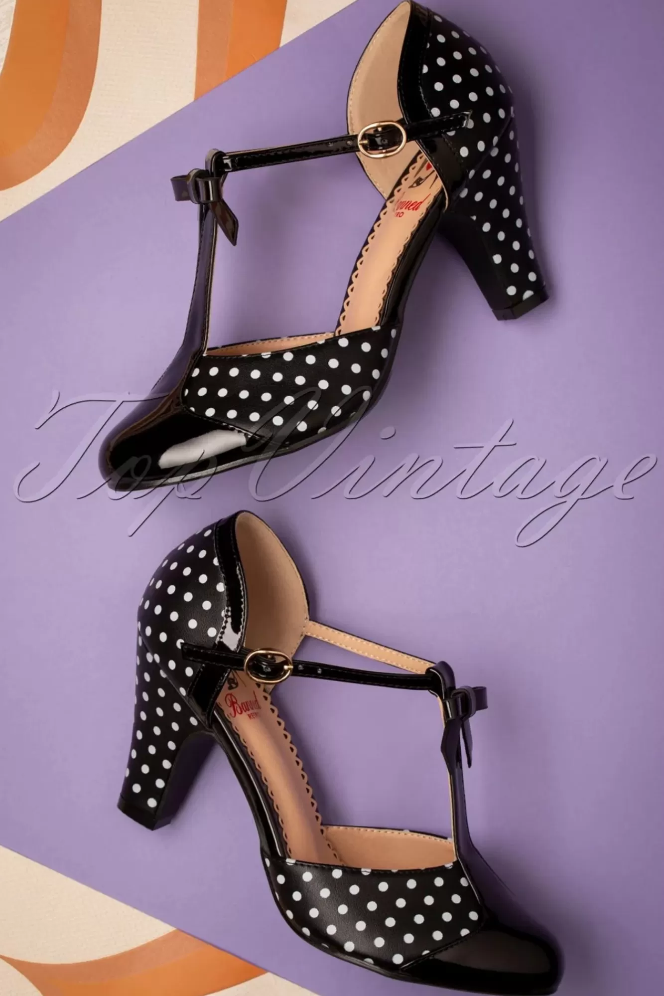 Online Banned Retro Kelly Lee Pumps Mit T-Strap In Schwarz