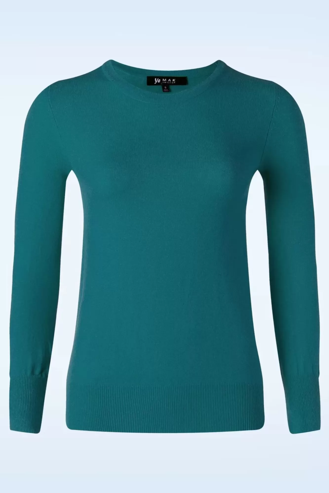 Outlet Mak Sweater Kelly Pullover In Teal Blau