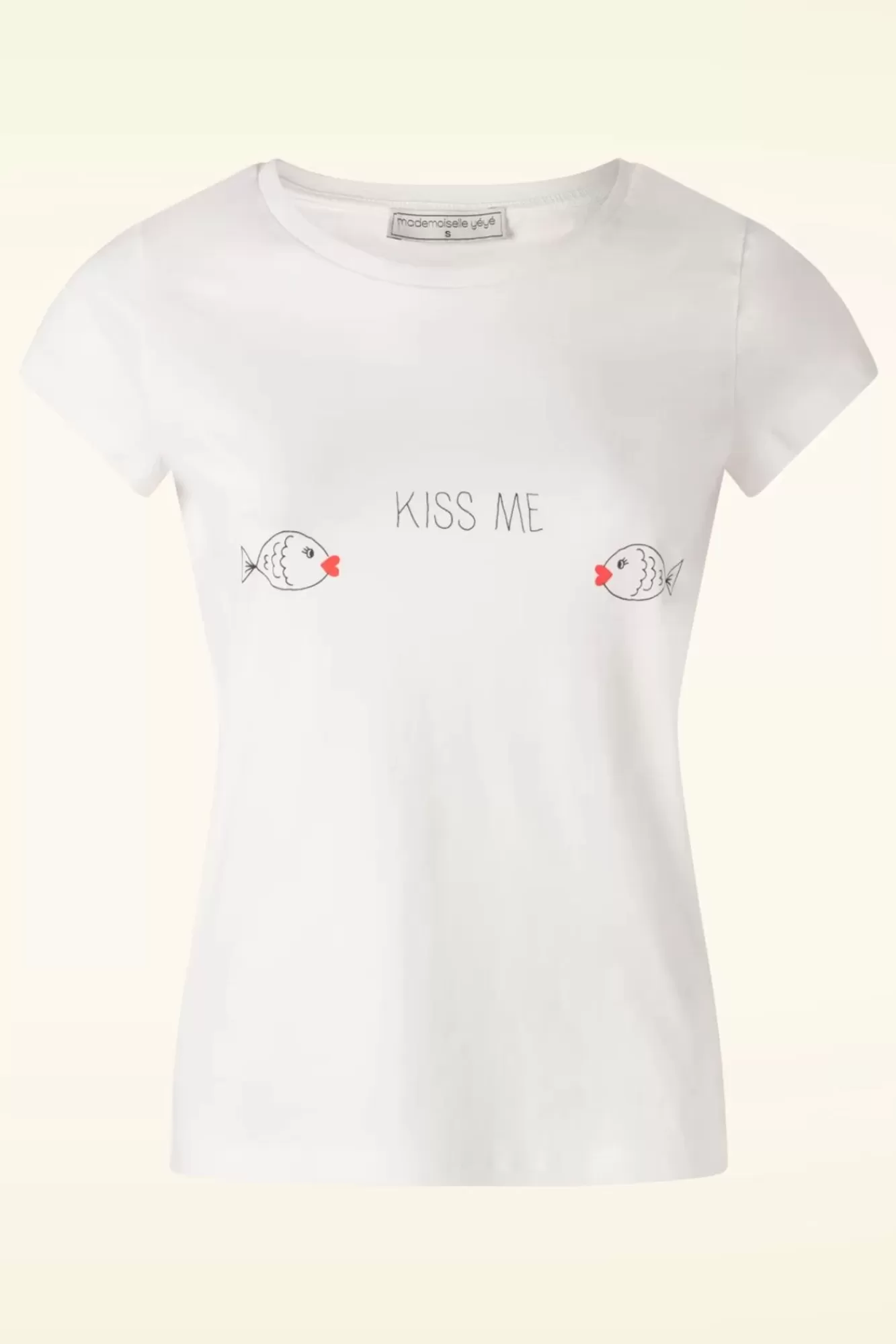 Clearance Mademoiselle Yu00e9Yu00e9 Kiss Me T-Shirt In Ecru