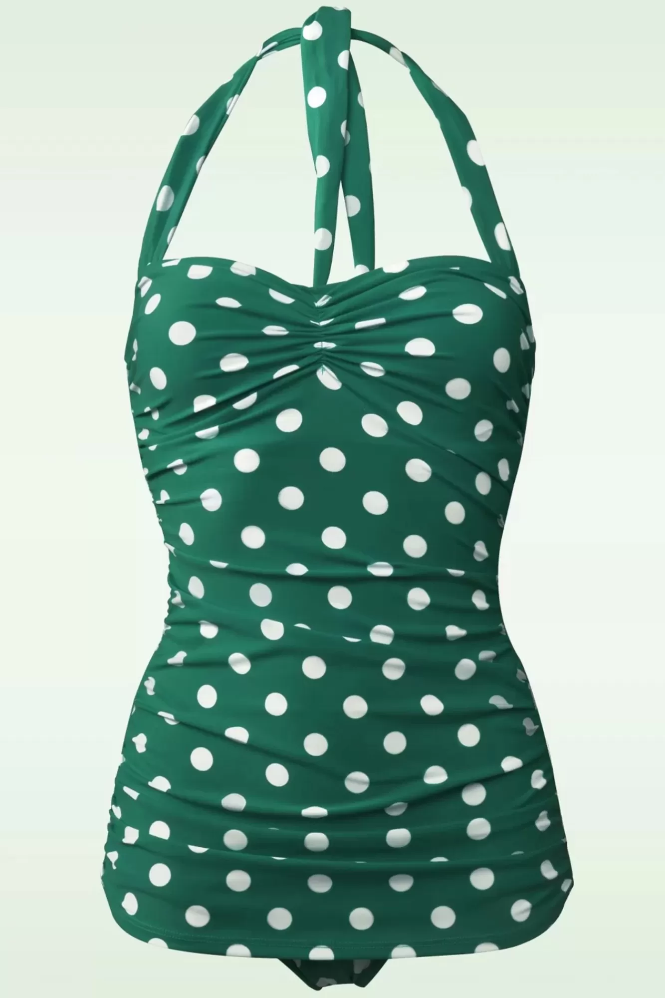 Flash Sale Esther Williams Klassischer Sheat Polkadot Badeanzug In Grun Und Weis