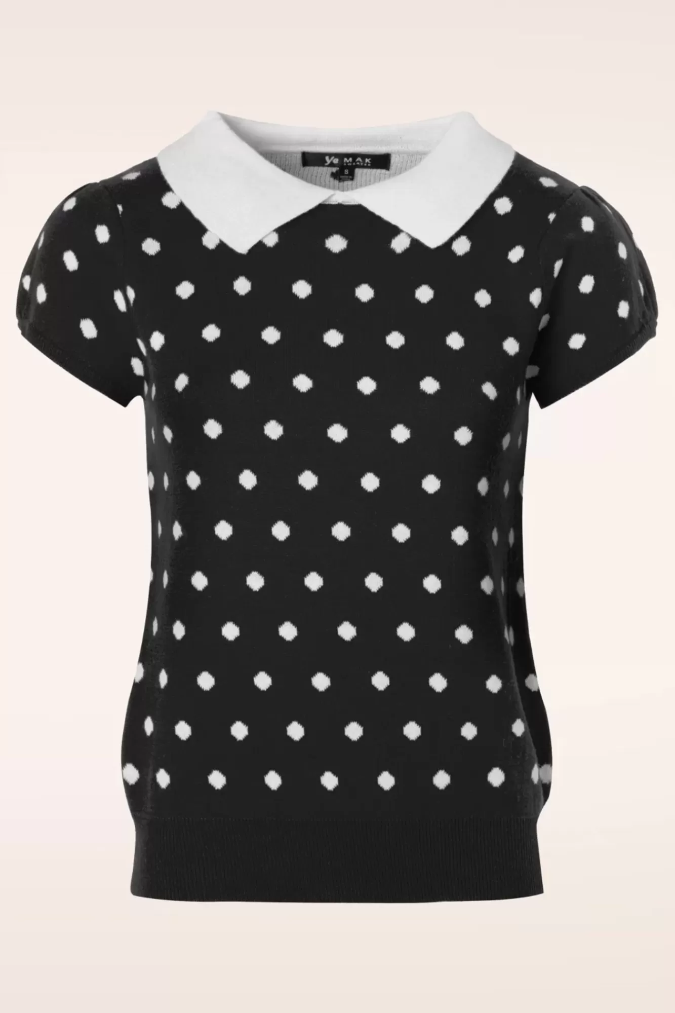 Outlet Mak Sweater Kristen Polkadot Pullover In Schwarz Und Weis