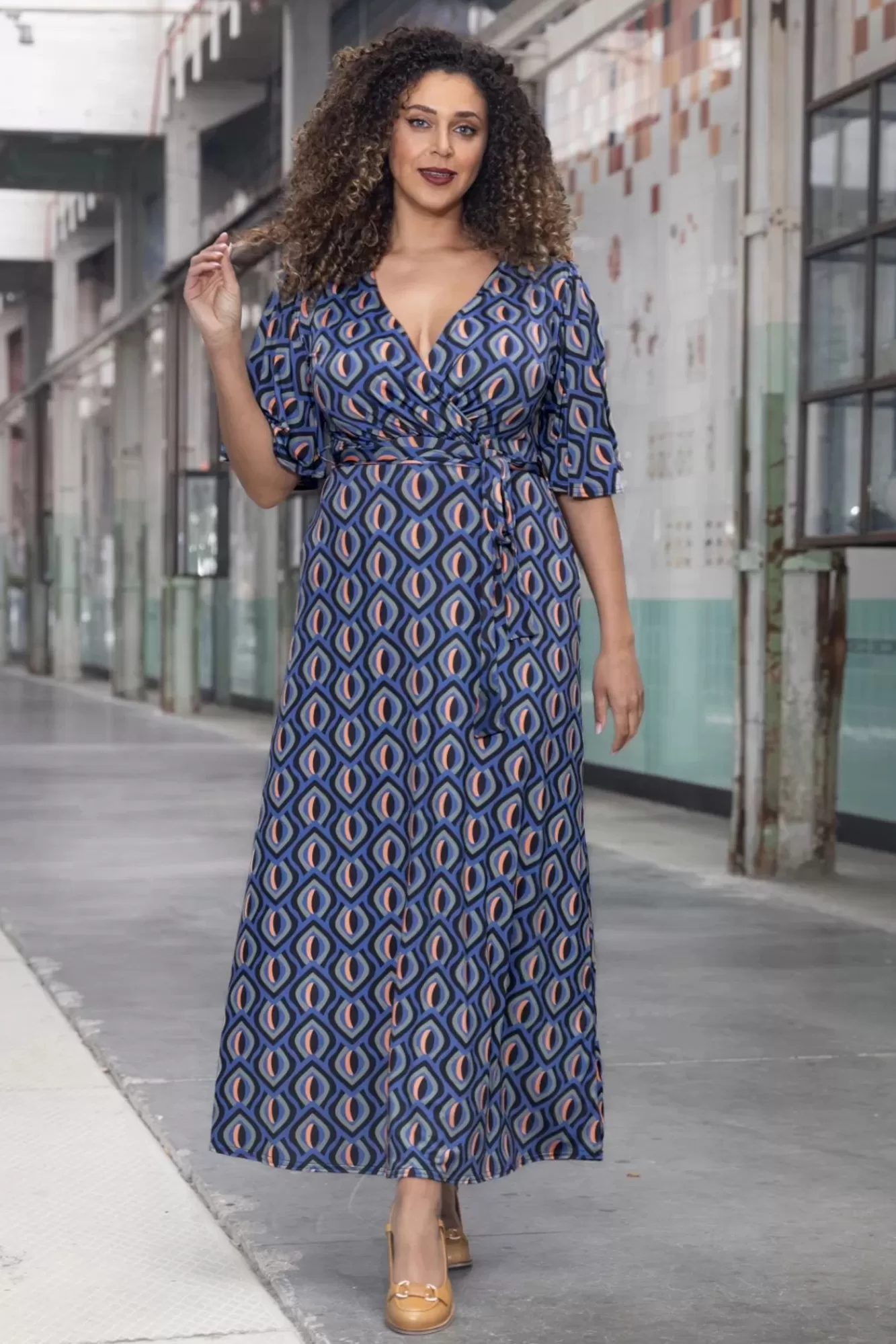 Shop Vintage Chic for Topvintage Laurie Maxi Kleid In Blau