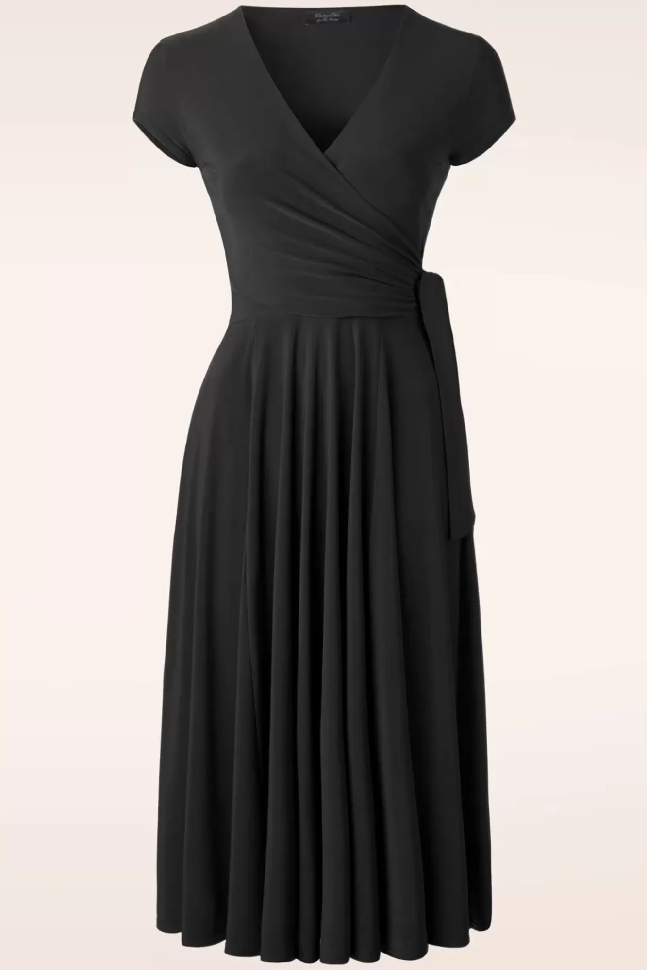 Shop Vintage Chic for Topvintage Layla Crossover-Kleid In Schwarz