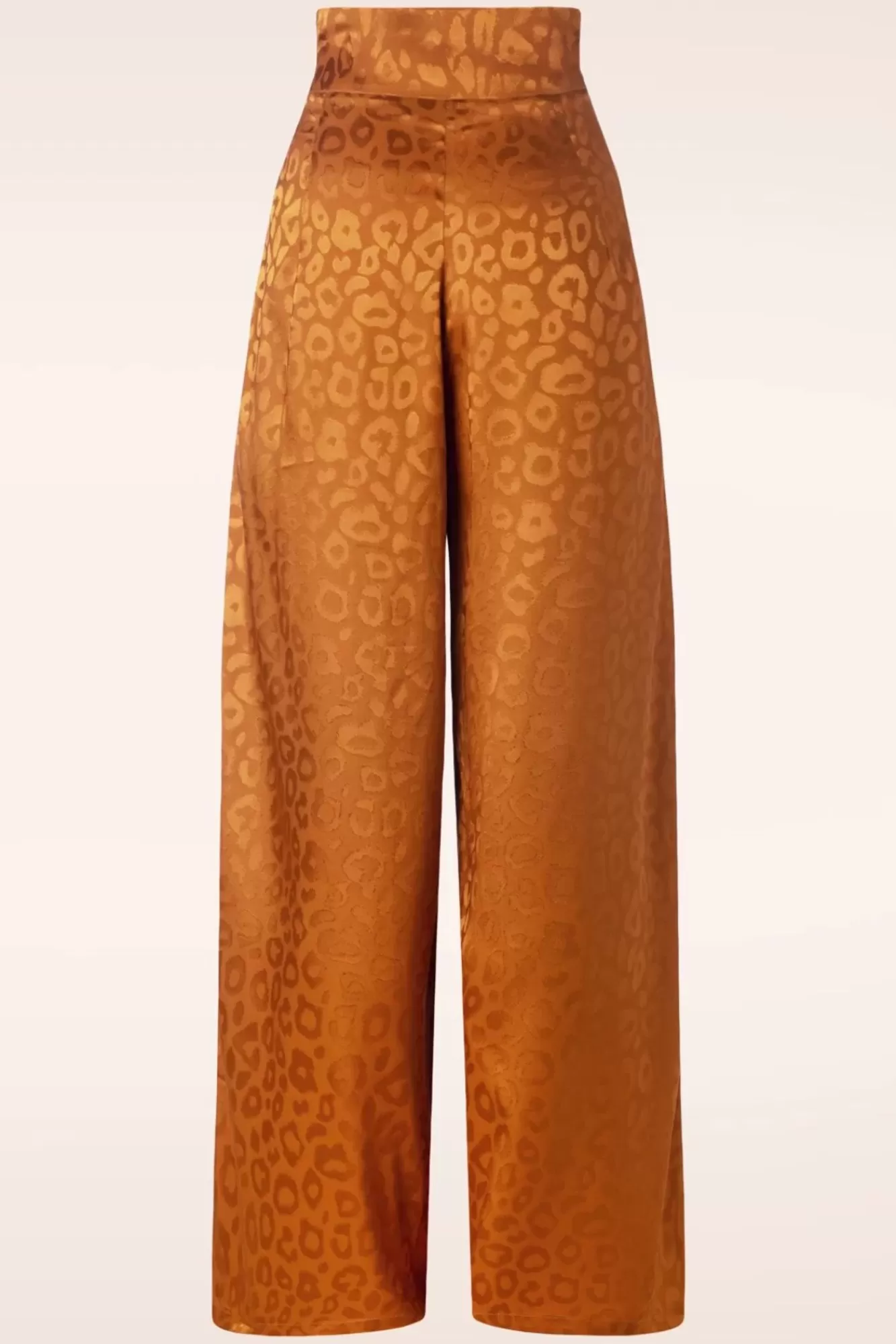 Best Sale Vixen Leopard Satin Weite Hose In Rost Orange