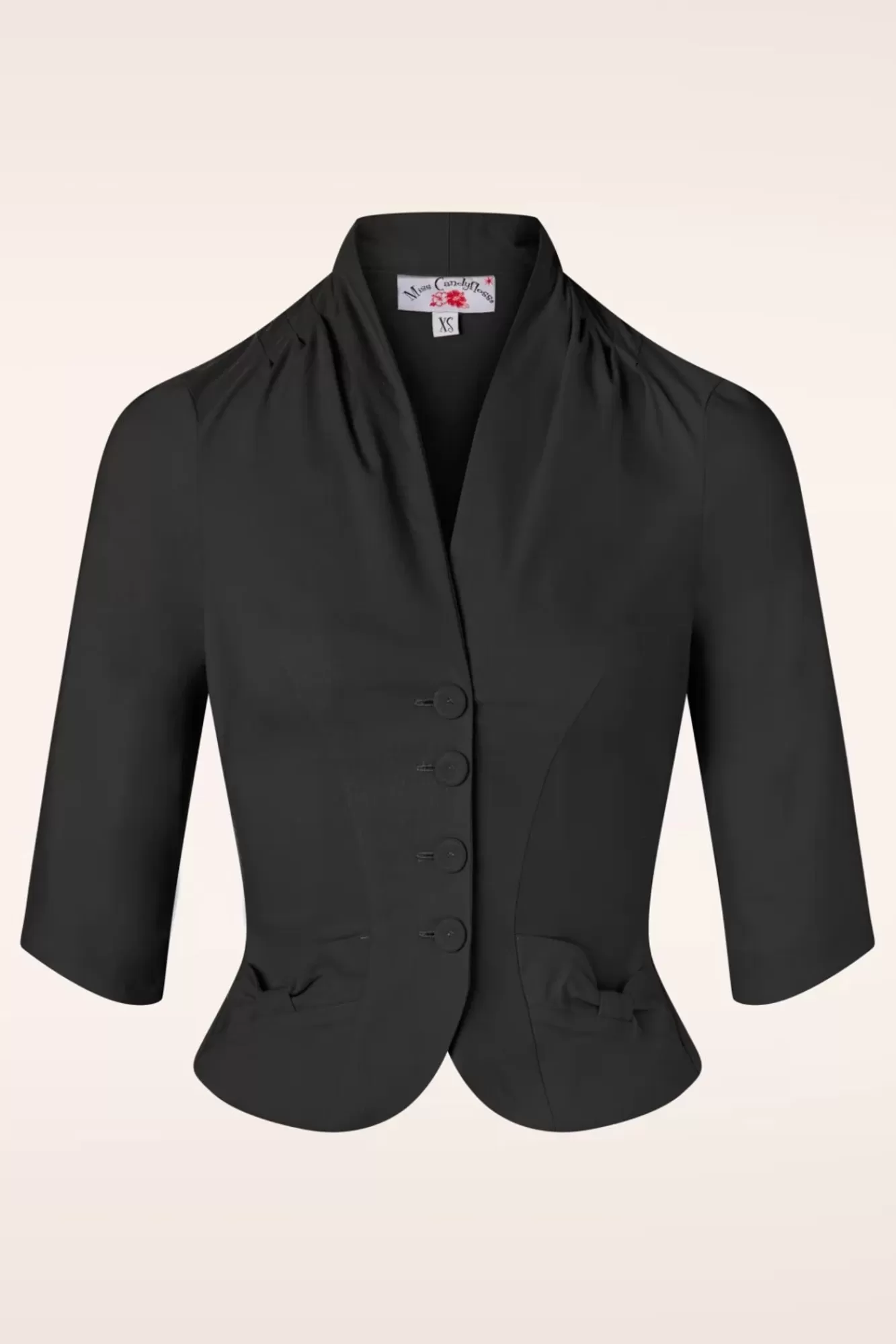 Fashion Miss Candyfloss Liza Lou Blazer Jacke In Schwarz