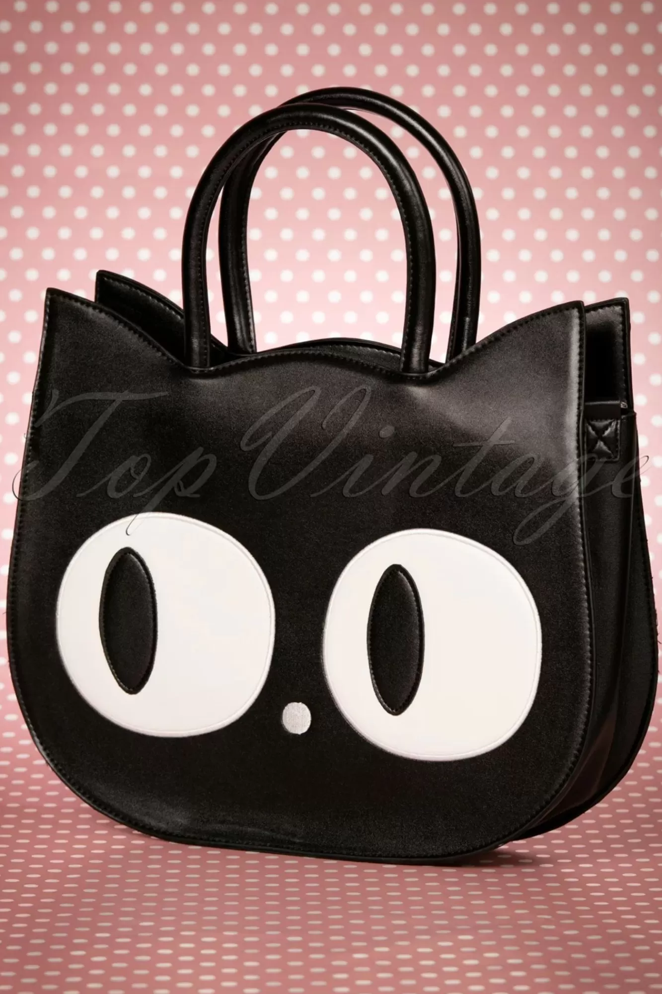 Clearance Banned Retro Lizzy The Big Eyed Cat Tasche In Schwarz