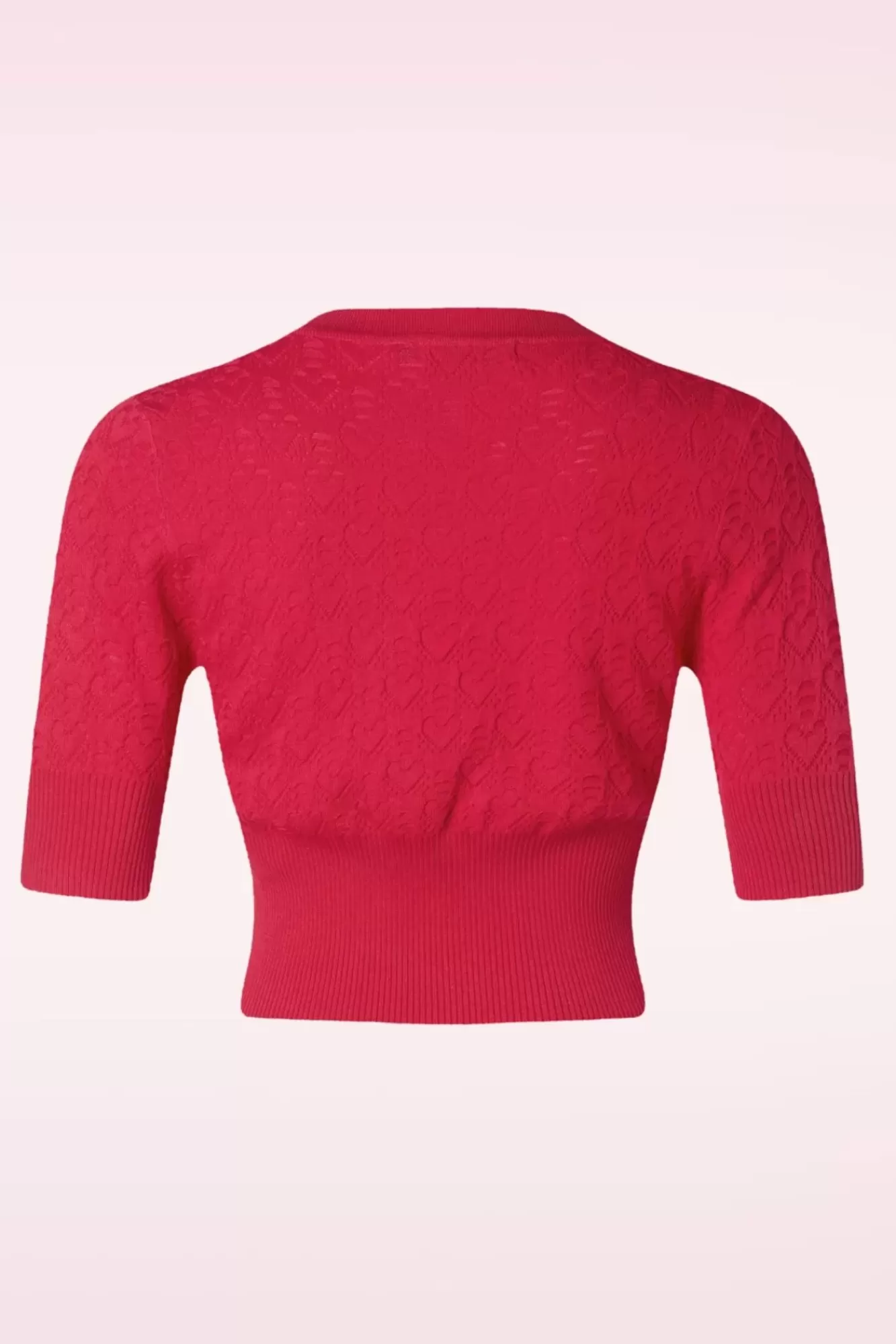 Best Banned Retro Love Heart Strickjacke In Rot