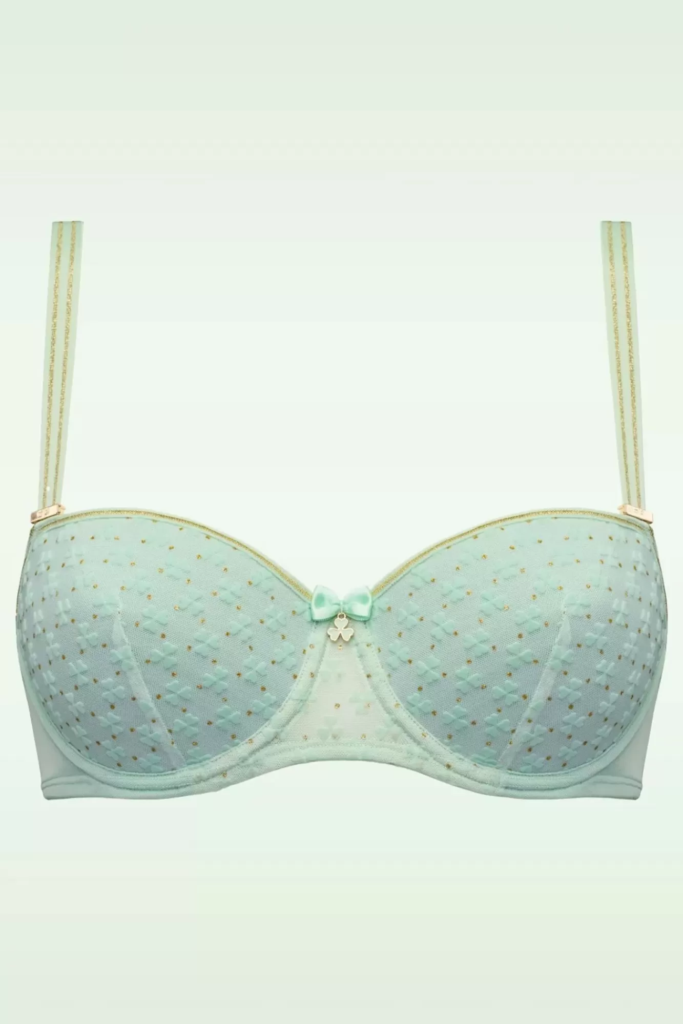 Online Marlies Dekkers Lucky Clover Padded Balcony Bh In Mintgrun Und Gold