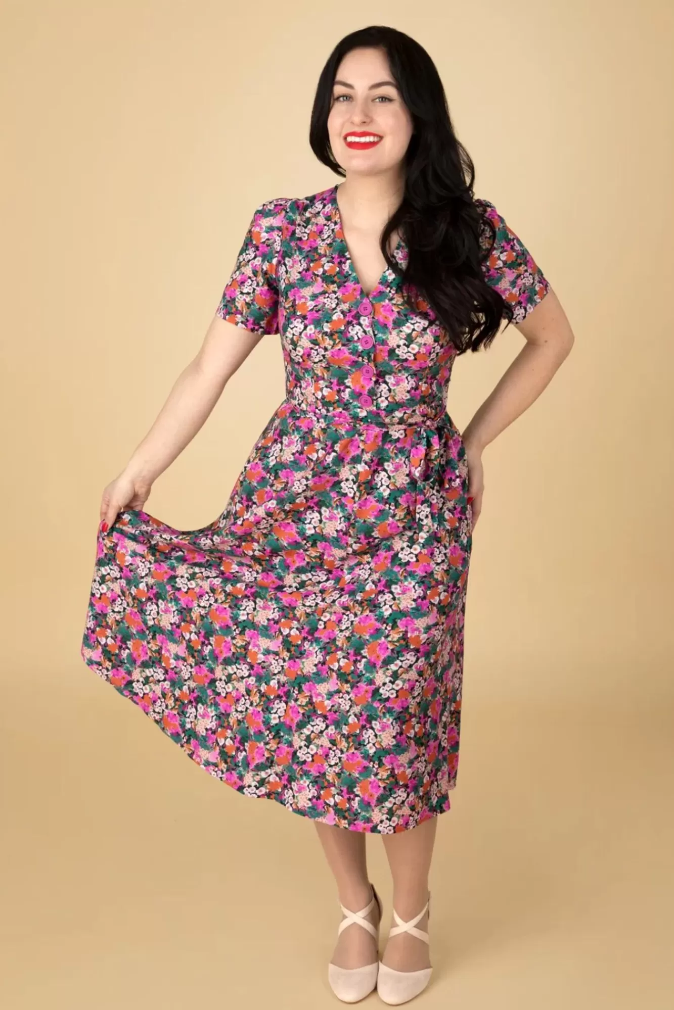 Best Sale Very Cherry Magnolia Kleid In Botanica Rose