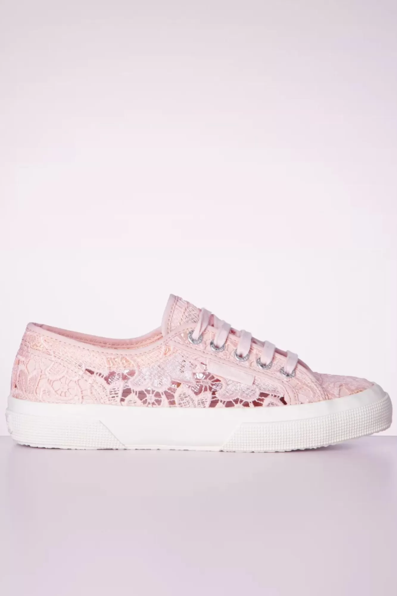 New Superga Makramee Sneaker In Rosa