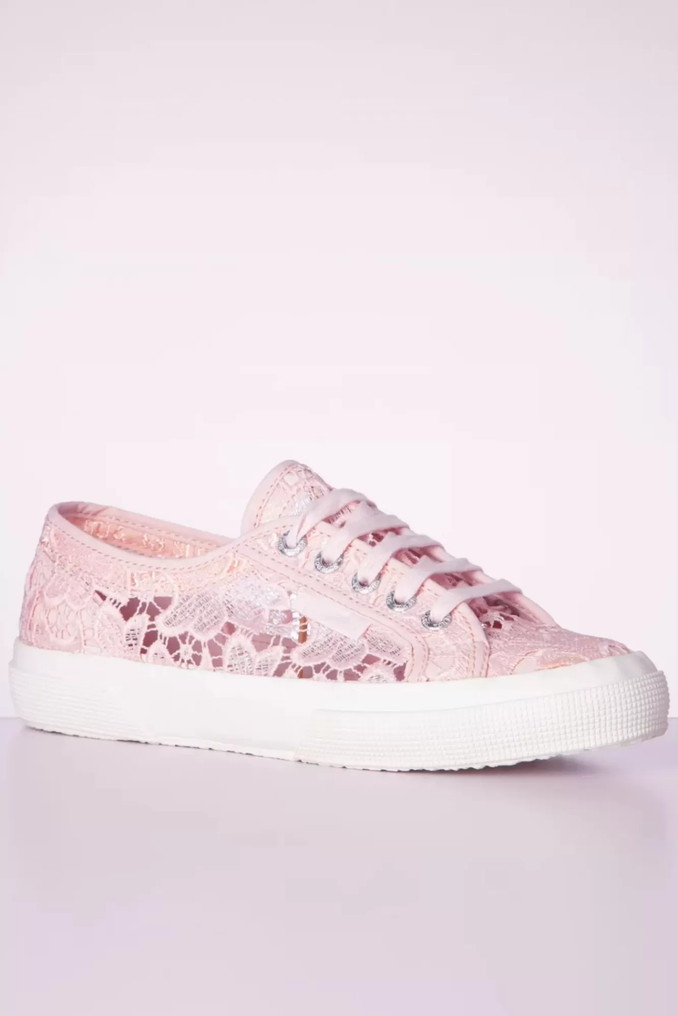 New Superga Makramee Sneaker In Rosa