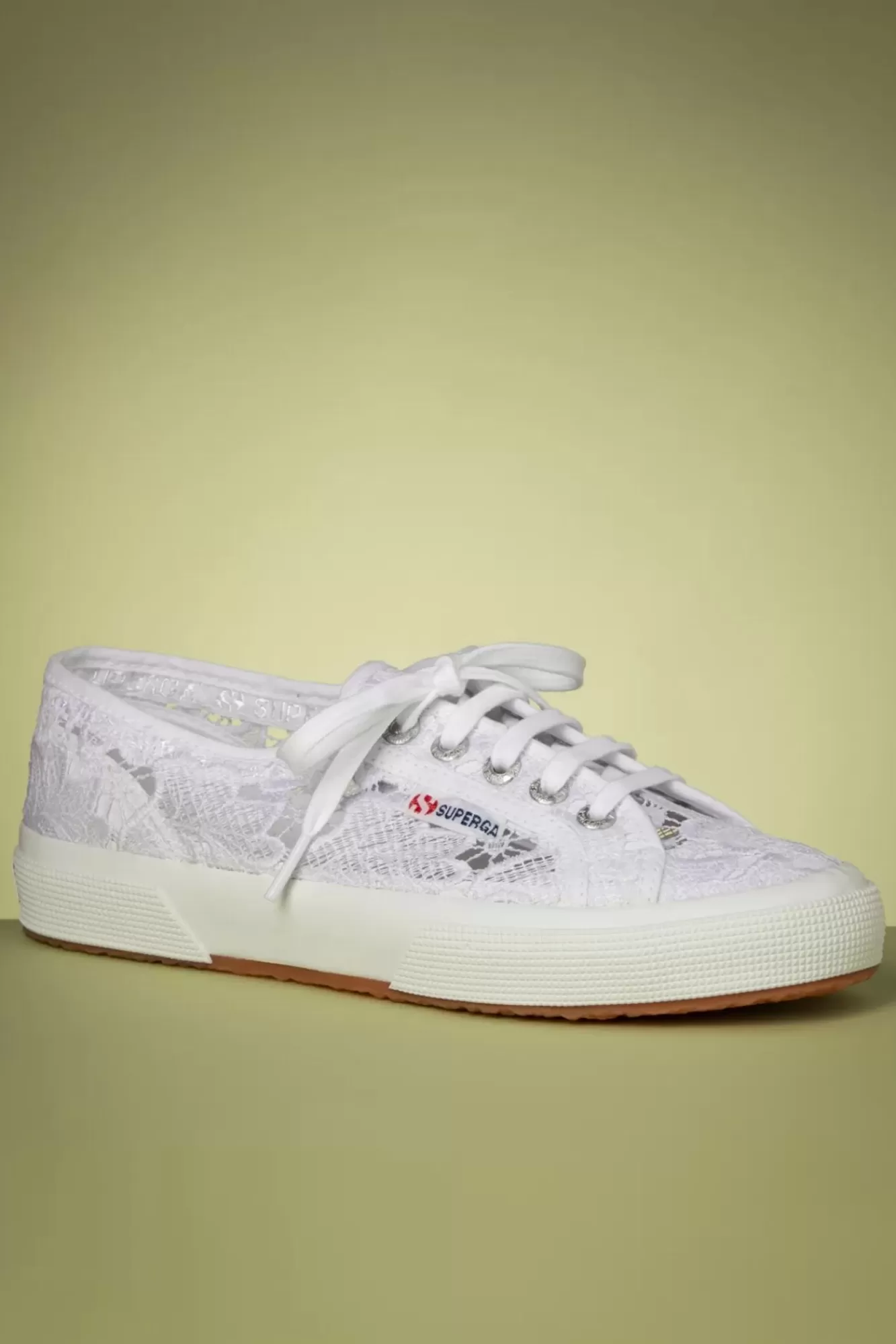 Best Superga Makramee Turnschuhe In Weis