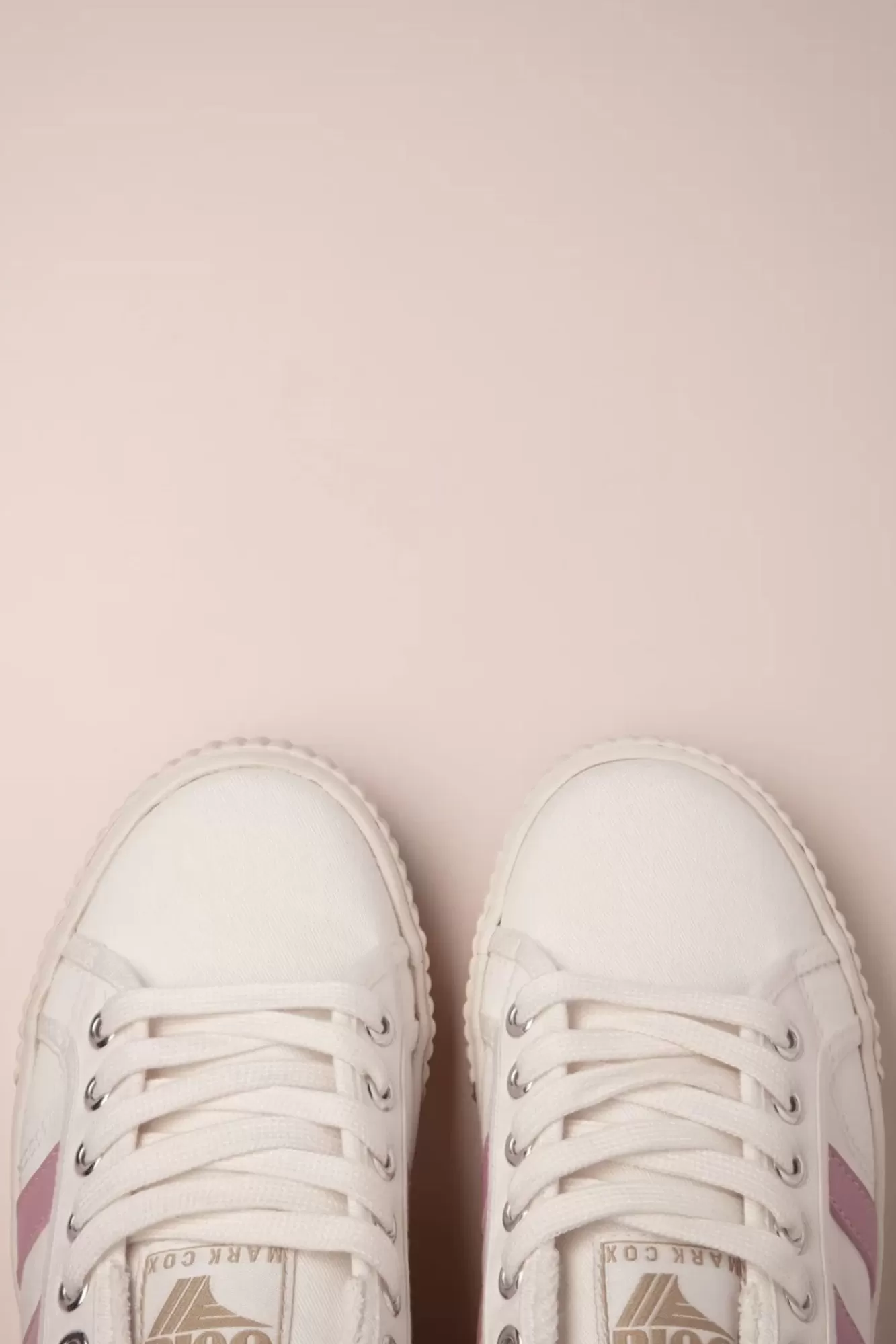 Best Sale Gola Mark Cox Tennis Sneaker In Off White Und Chalk Pink