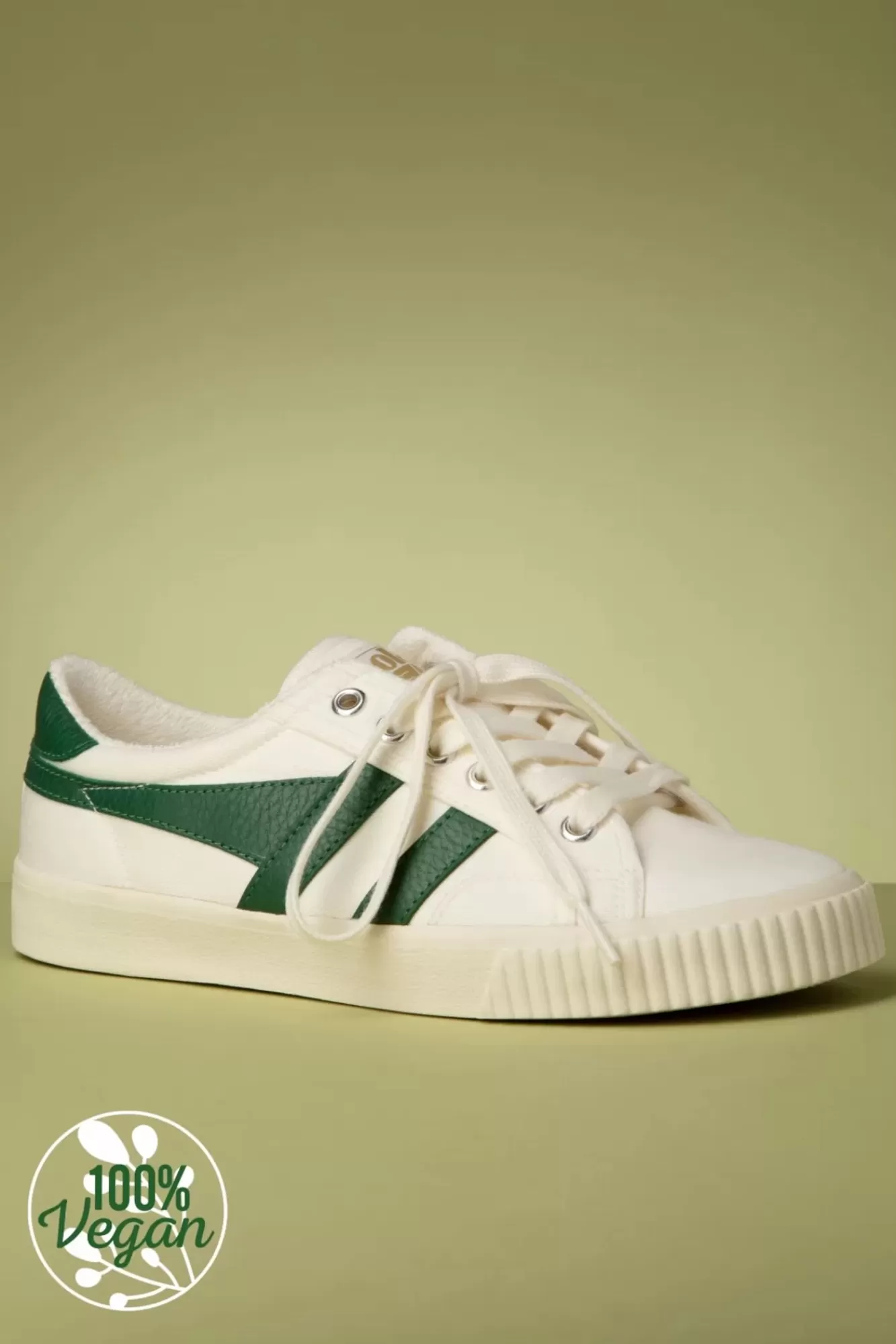 Cheap Gola Mark Cox Tennis Sneaker In Weis Und Dunkelgrun