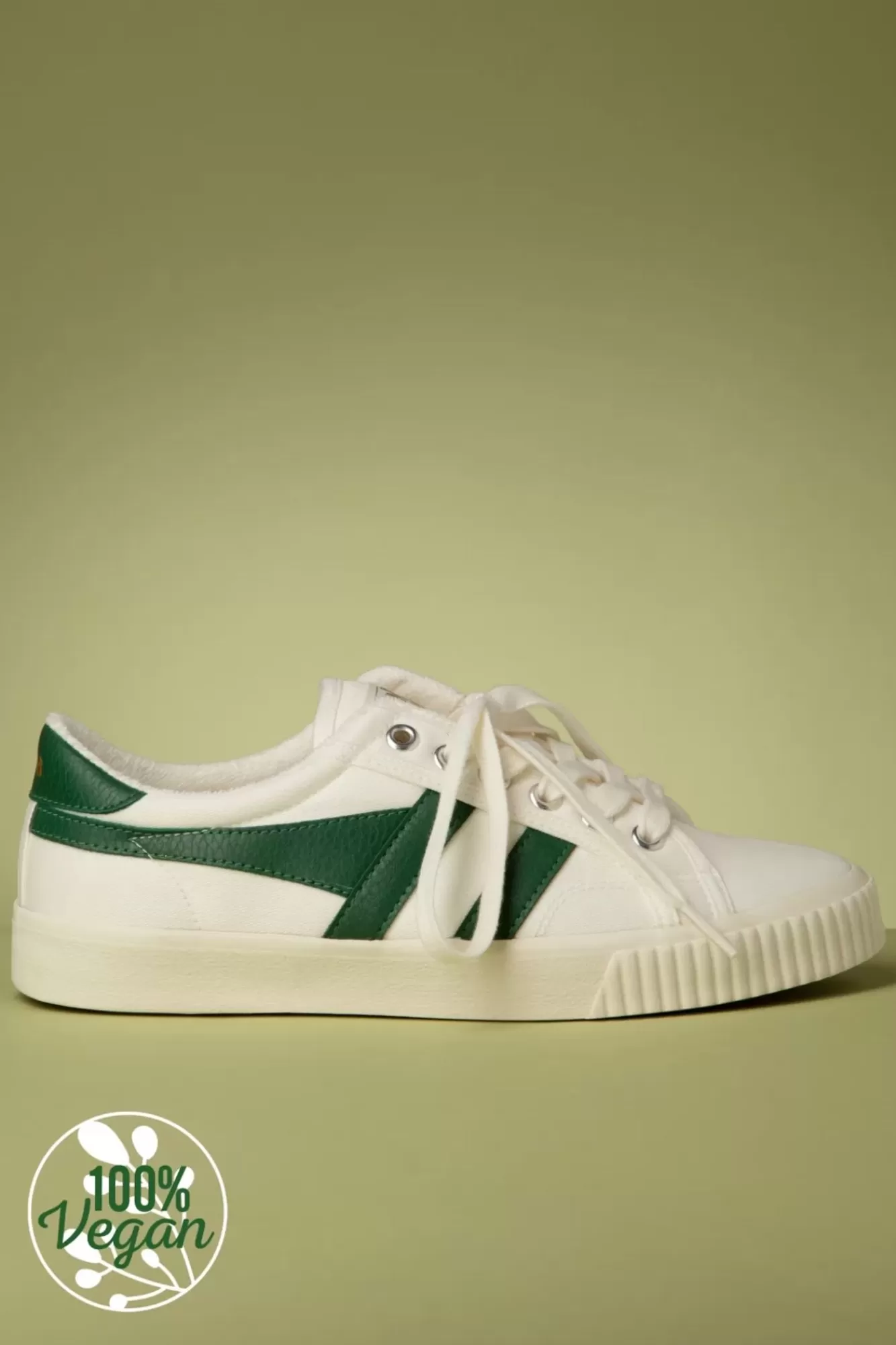 Cheap Gola Mark Cox Tennis Sneaker In Weis Und Dunkelgrun