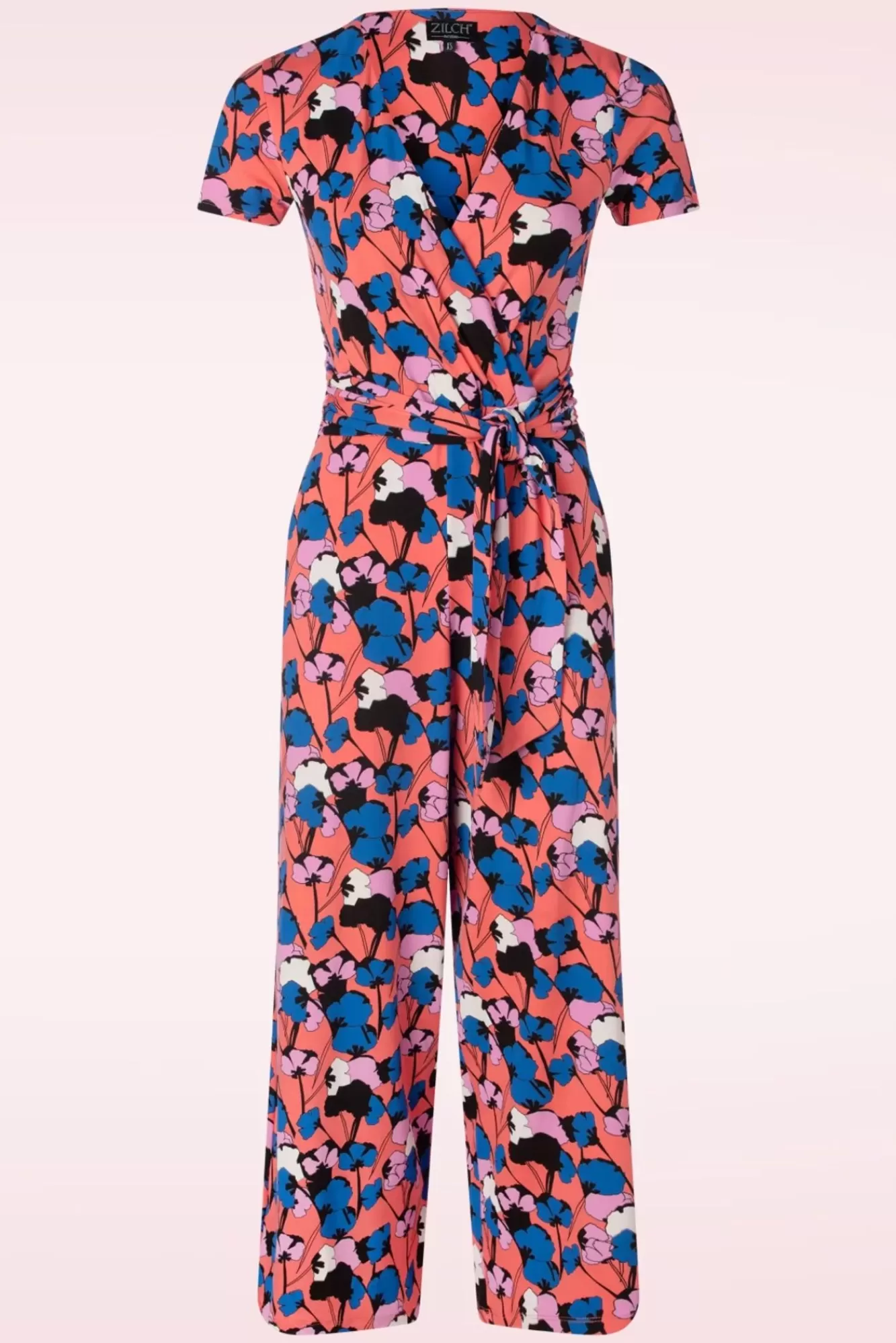 Sale Zilch Melanie Jumpsuit In Bouquet Coral