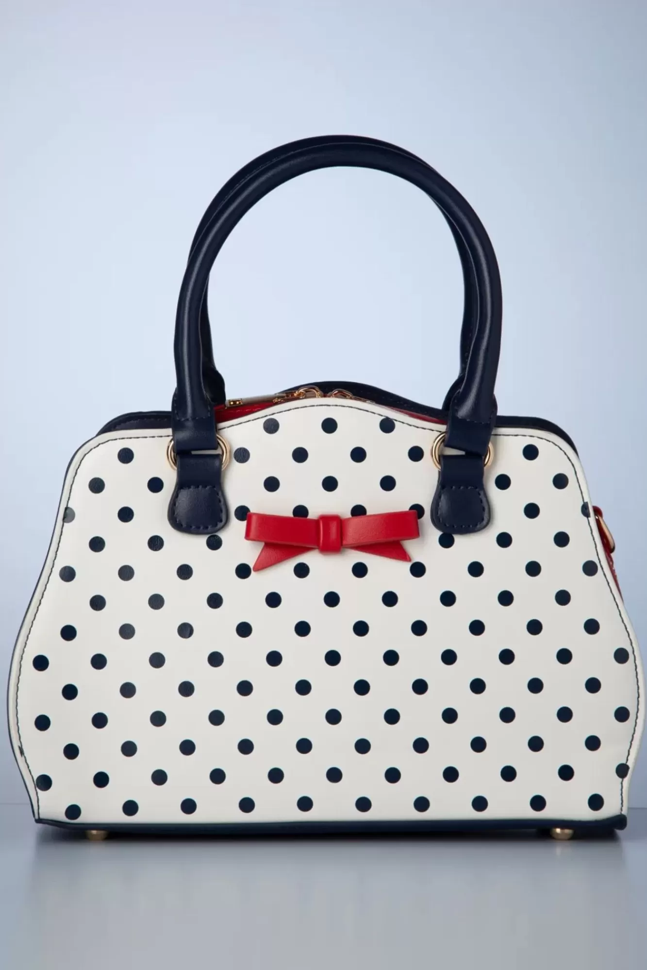 Clearance Banned Retro Mohn Polka Handtasche In Weis