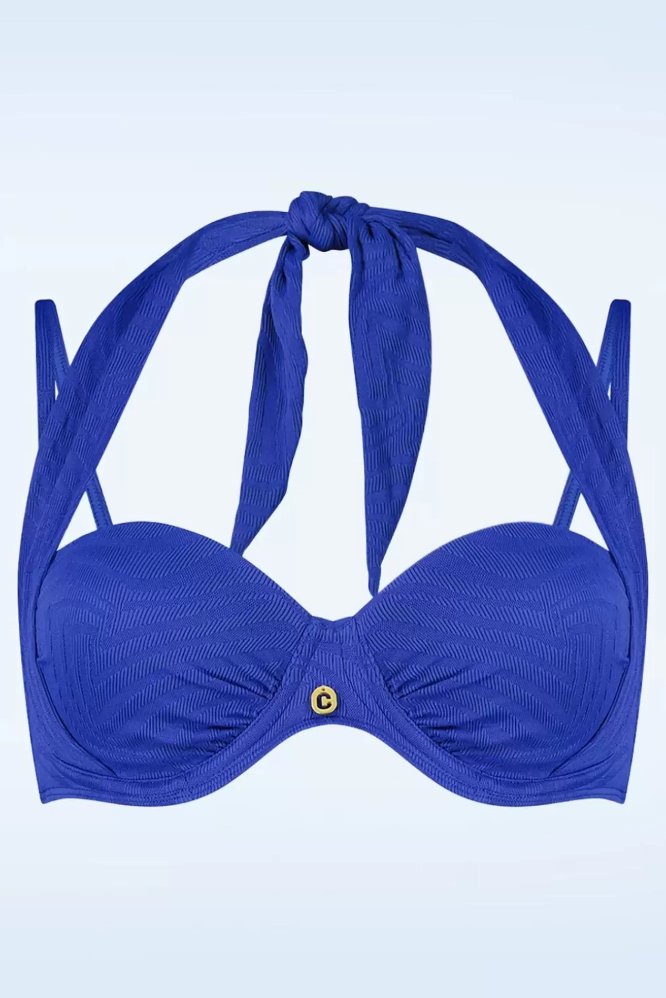 Shop TC Beach Multiway Bikinioberteil In Blue Waves