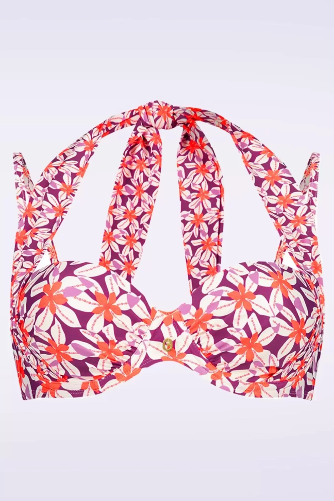 Clearance TC Beach Multiway-Bikinioberteil „Summer Flowers" In Lila