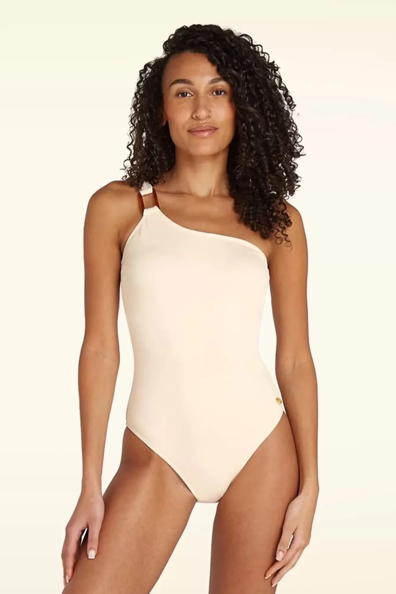 Outlet TC Beach One-Shoulder-Badeanzug In Ecru