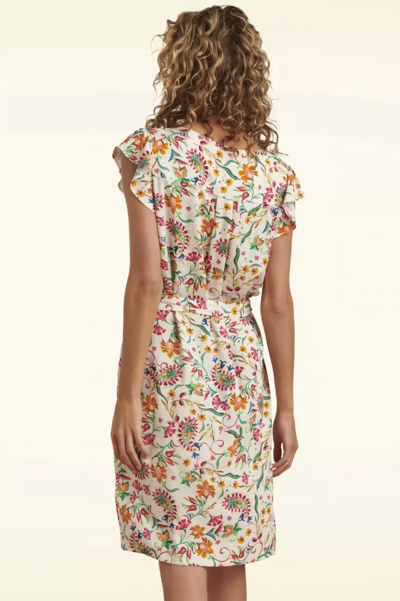 Online Smashed Lemon Petra Paisley Kleid In Weis