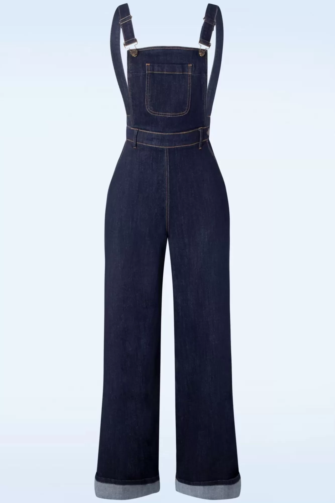 Shop Collectif Clothing Pippa Latzhose In Jeansblau