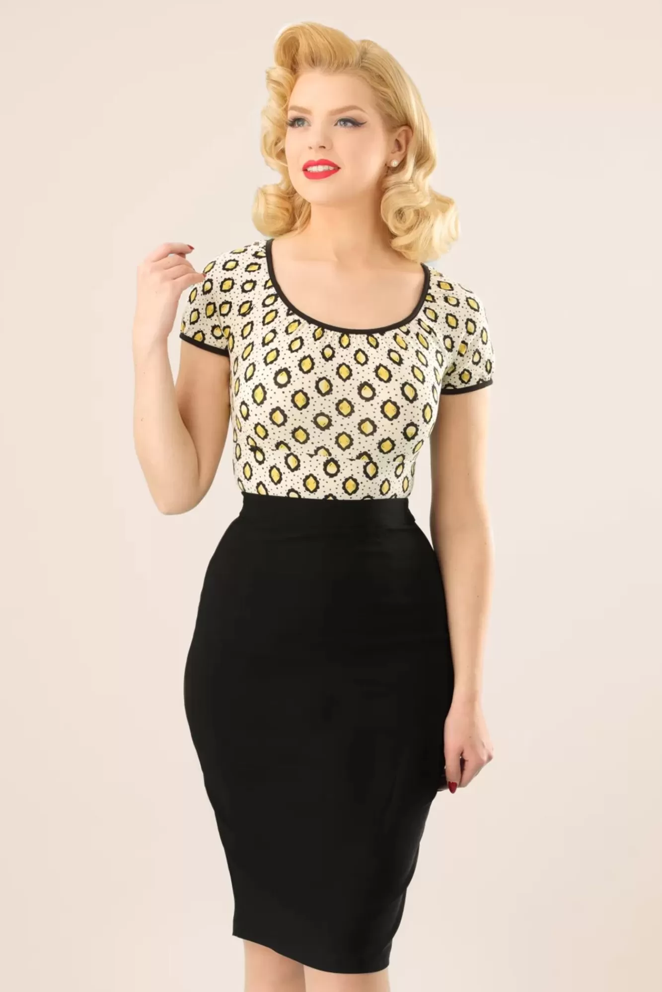 New Collectif Clothing Polly Bengaline Rock In Schwarz