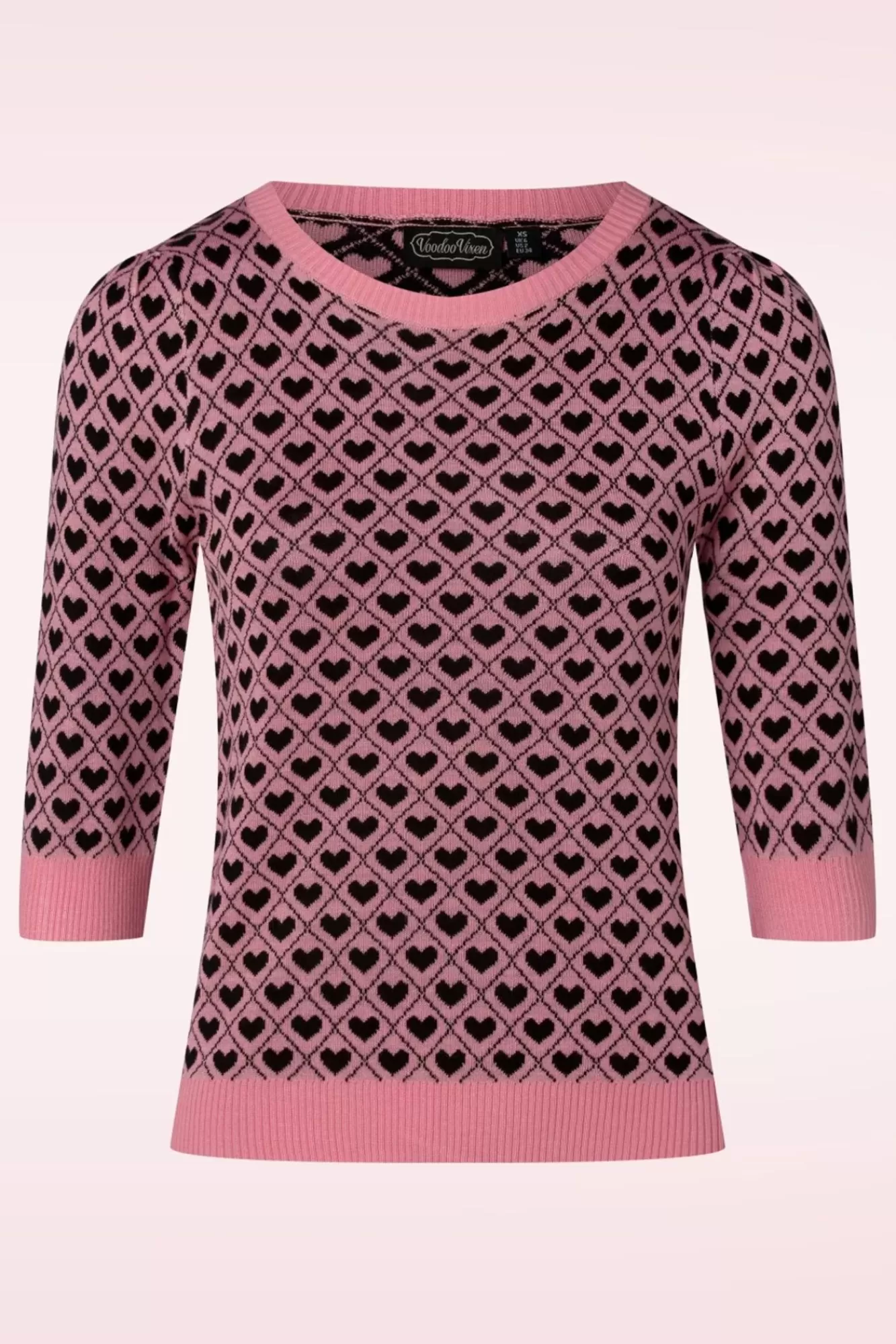 Online Vixen Pullover Mit Herzmuster In Rosa