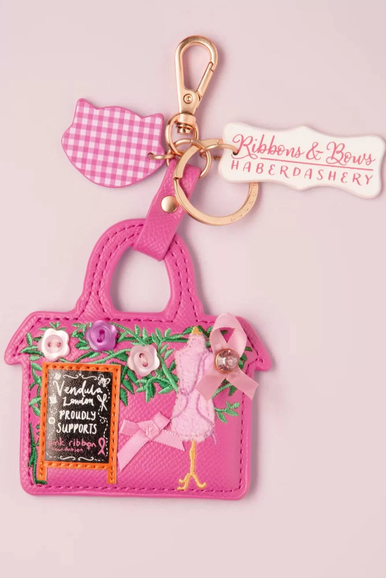 Fashion Vendula Ribbons And Boss Haberdashery Schlusselanhanger In Rosa