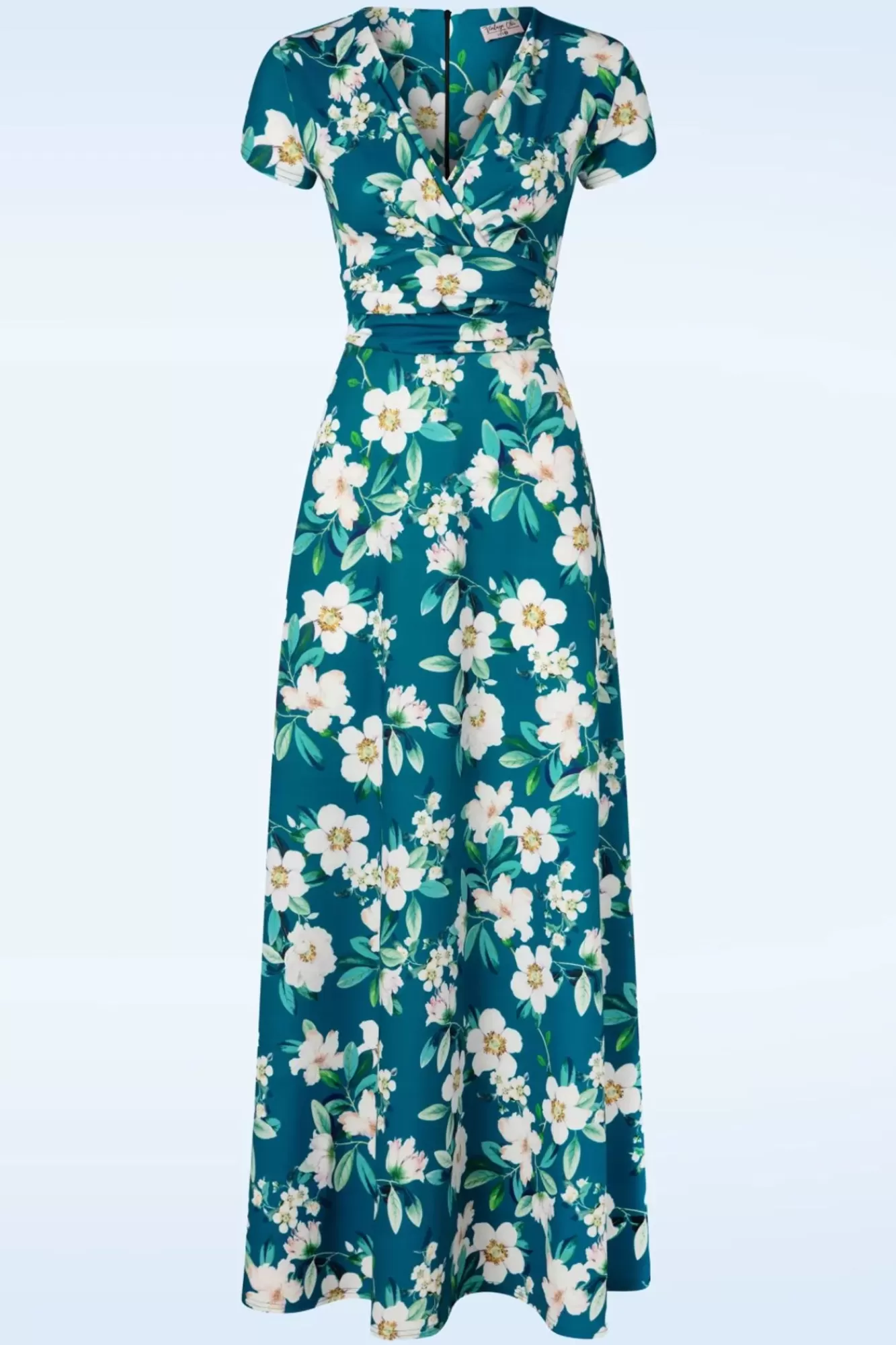 Sale Vintage Chic for Topvintage Rinda Floral Maxi Kleid In Blau