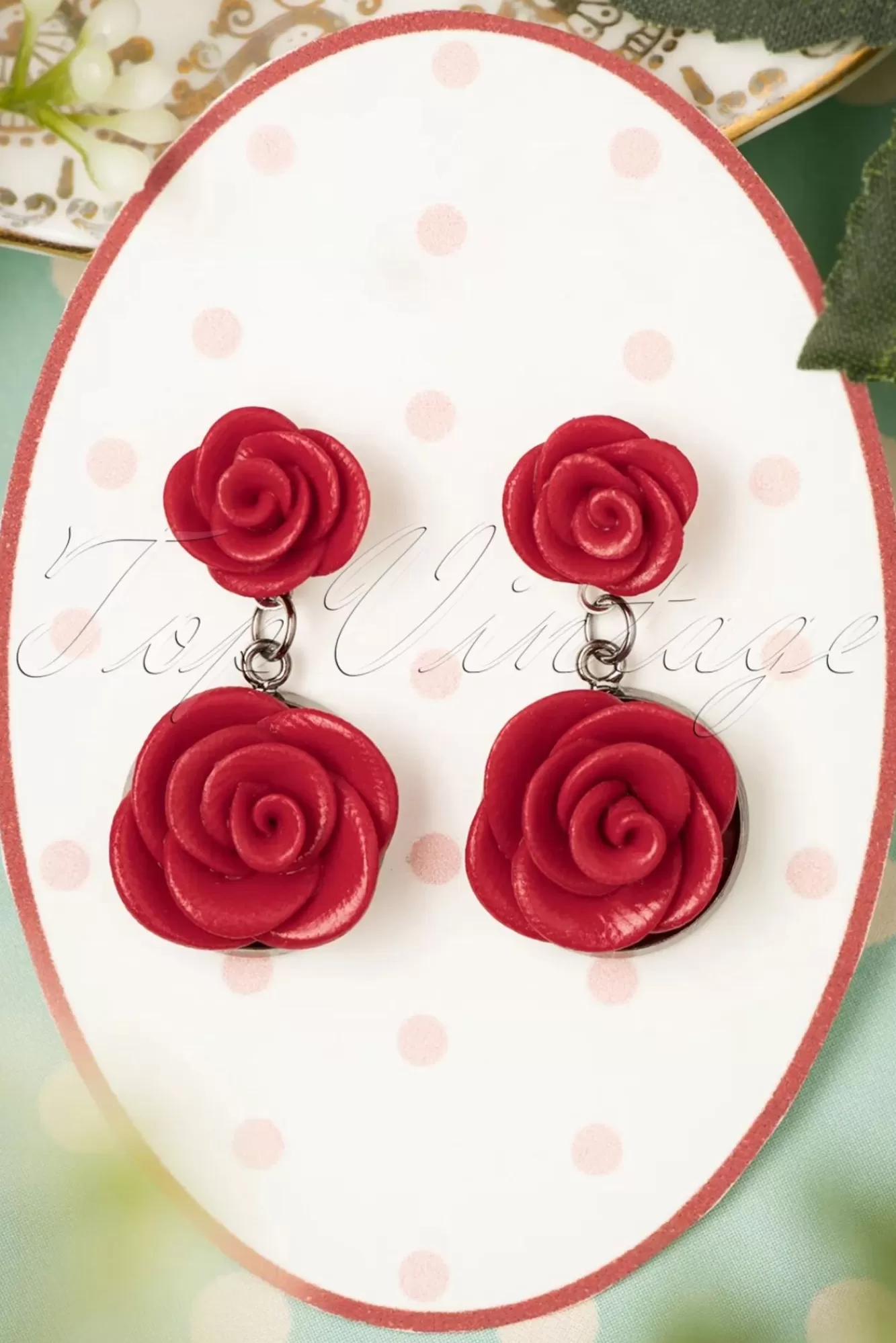 Store Sweet Cherry Romantische Ohrringe Mit Roten Rosen