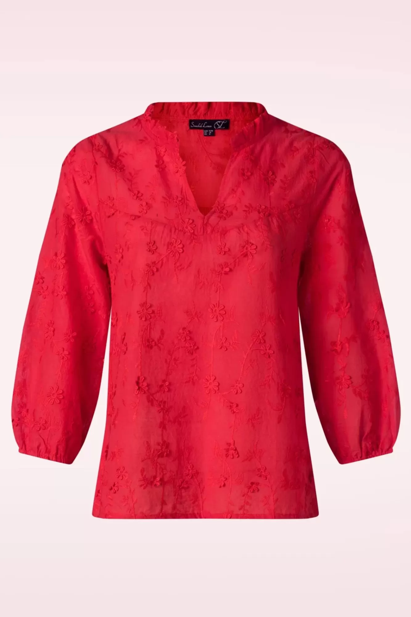 Discount Smashed Lemon Ruth Bestickte Bluse In Rot