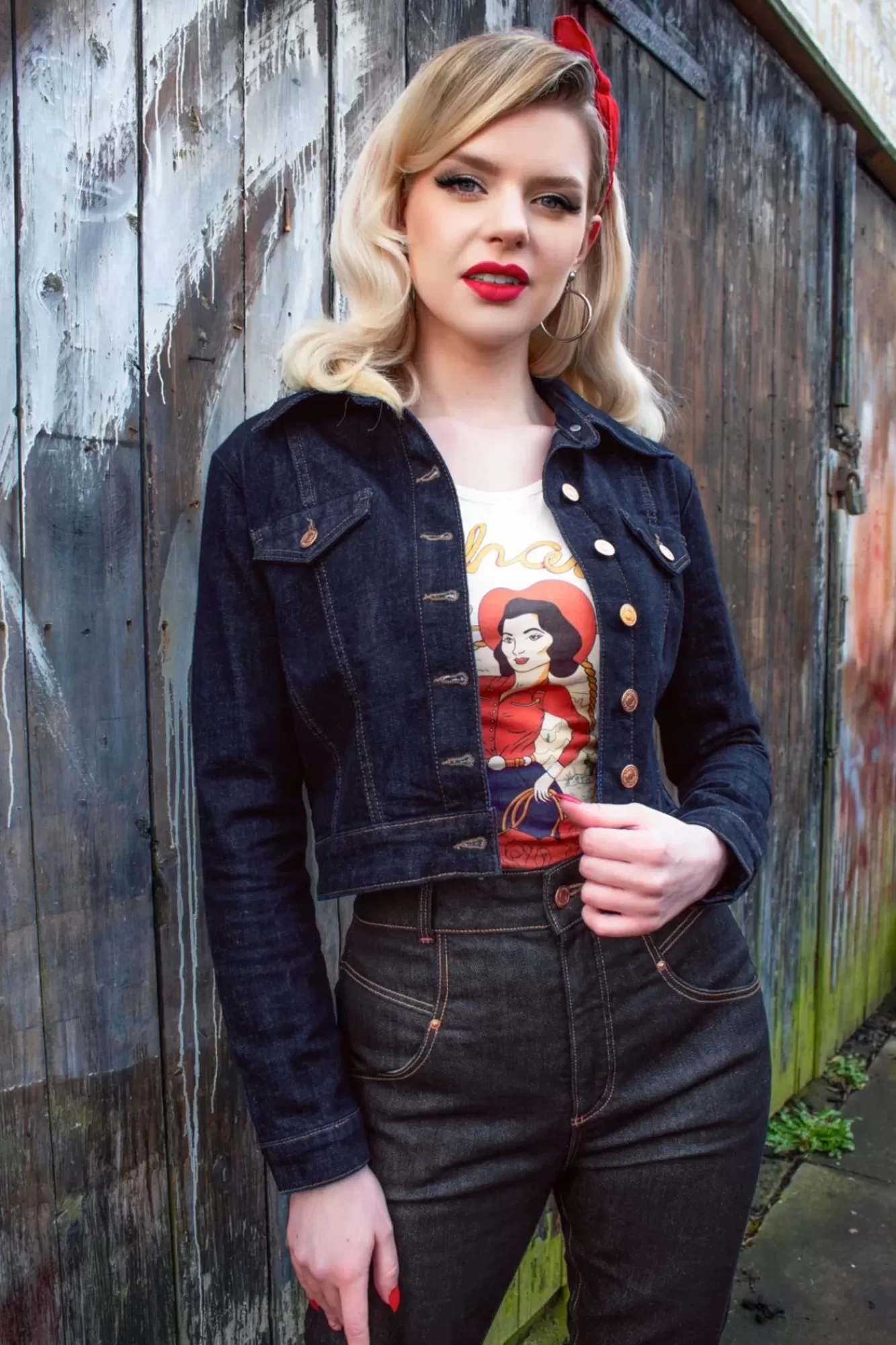 Outlet Rock-a-Booty Sadie Jacke In Dark Denim