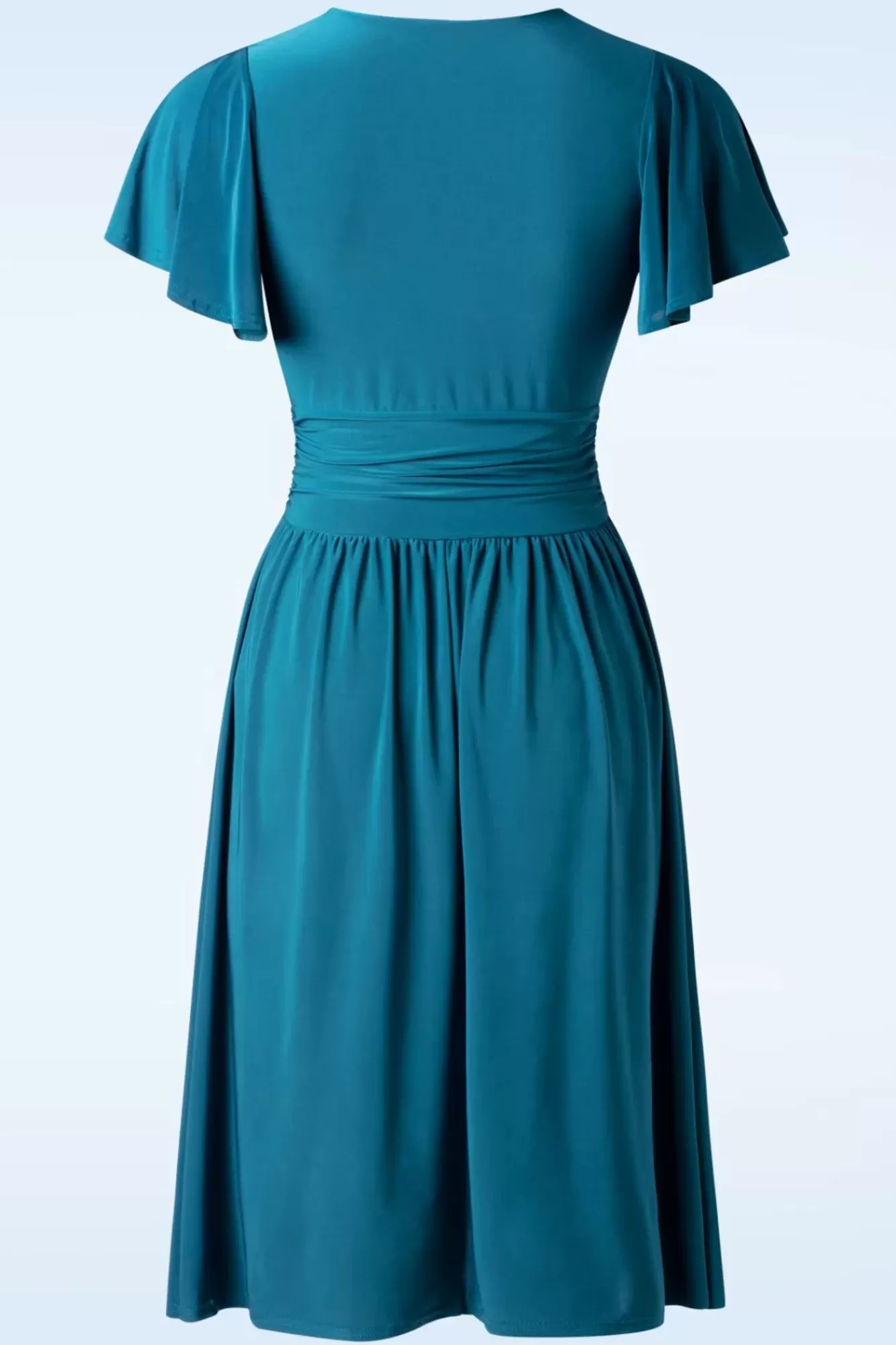 Best Sale Vintage Chic for Topvintage Sadie Slinky Swing Kleid In Teal