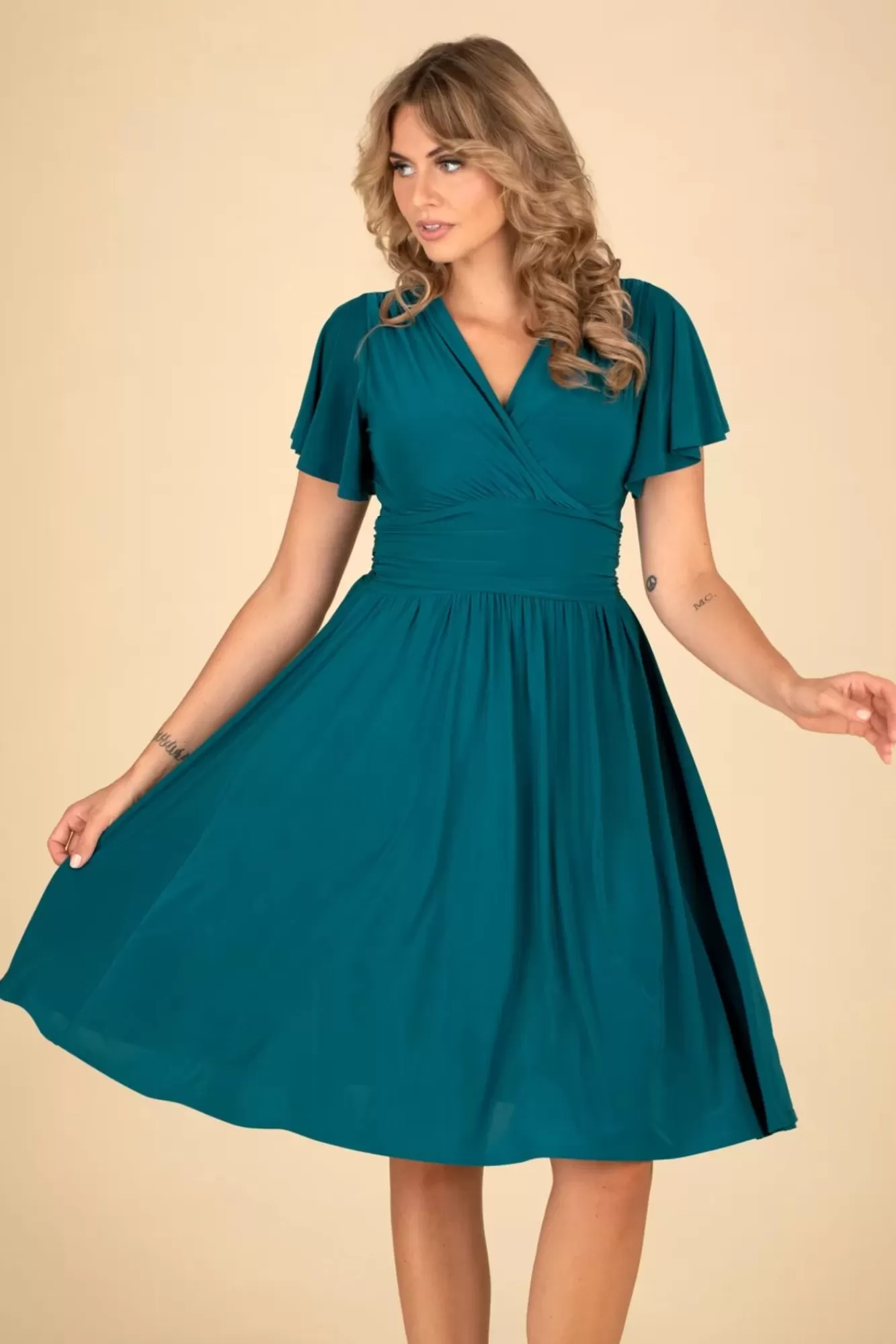 Store Vintage Chic for Topvintage Sadie Swing Kleid In Blaugrun