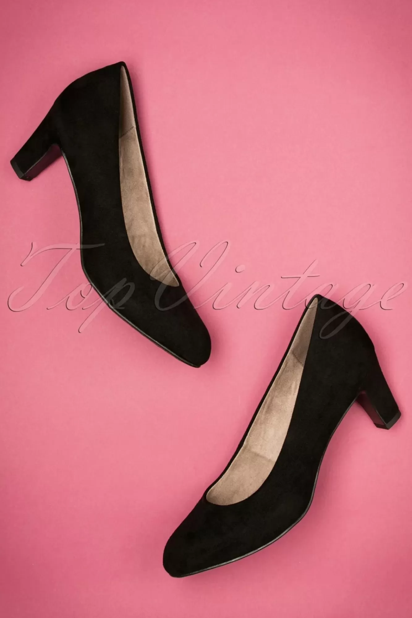 Best Sale Tamaris Sally Suedine Pumps In Schwarz