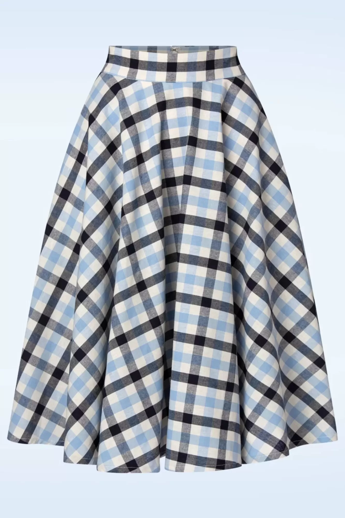 Outlet Banned Retro Sea Blue Check Rock In Marineblau