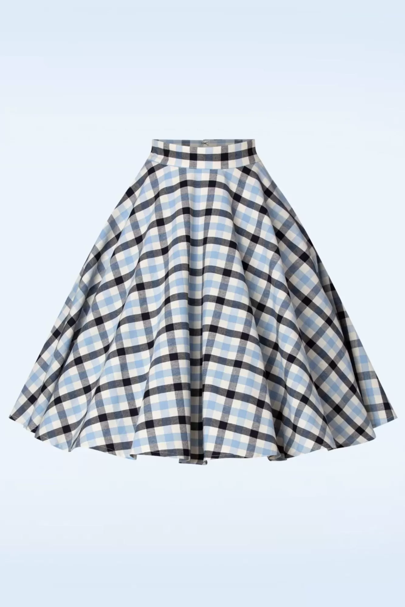 Outlet Banned Retro Sea Blue Check Rock In Marineblau