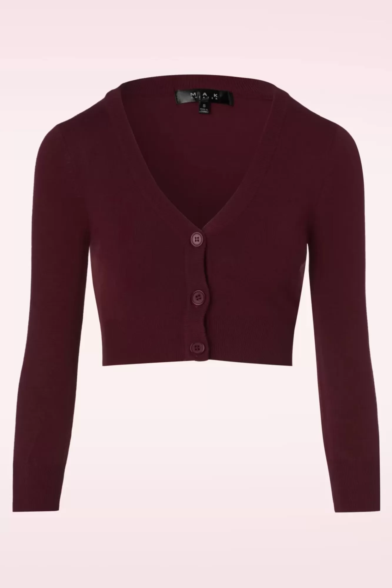 Sale Mak Sweater Shela Kurzer Cardigan In Burgund