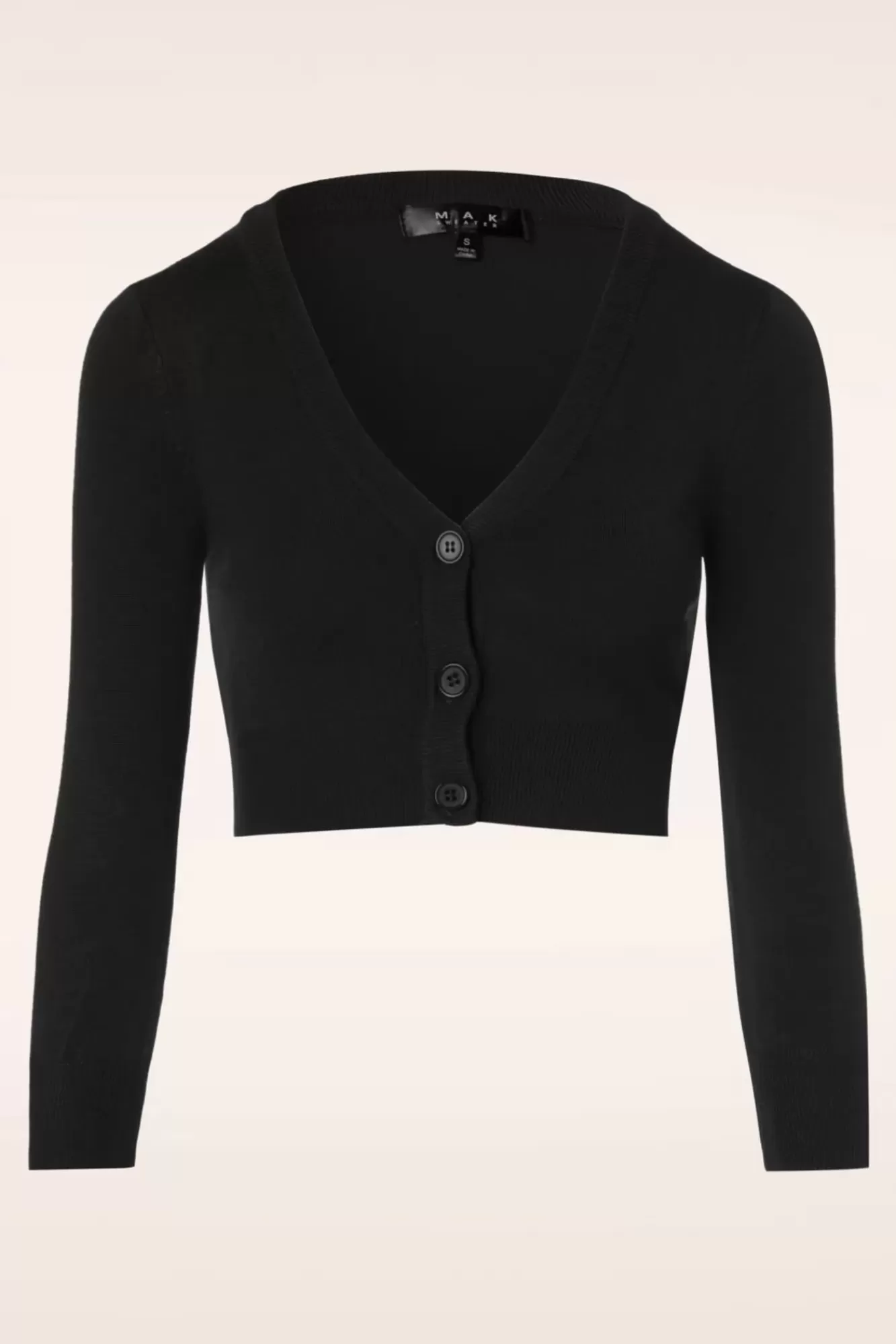 Outlet Mak Sweater Shela Kurzer Cardigan In Schwarz