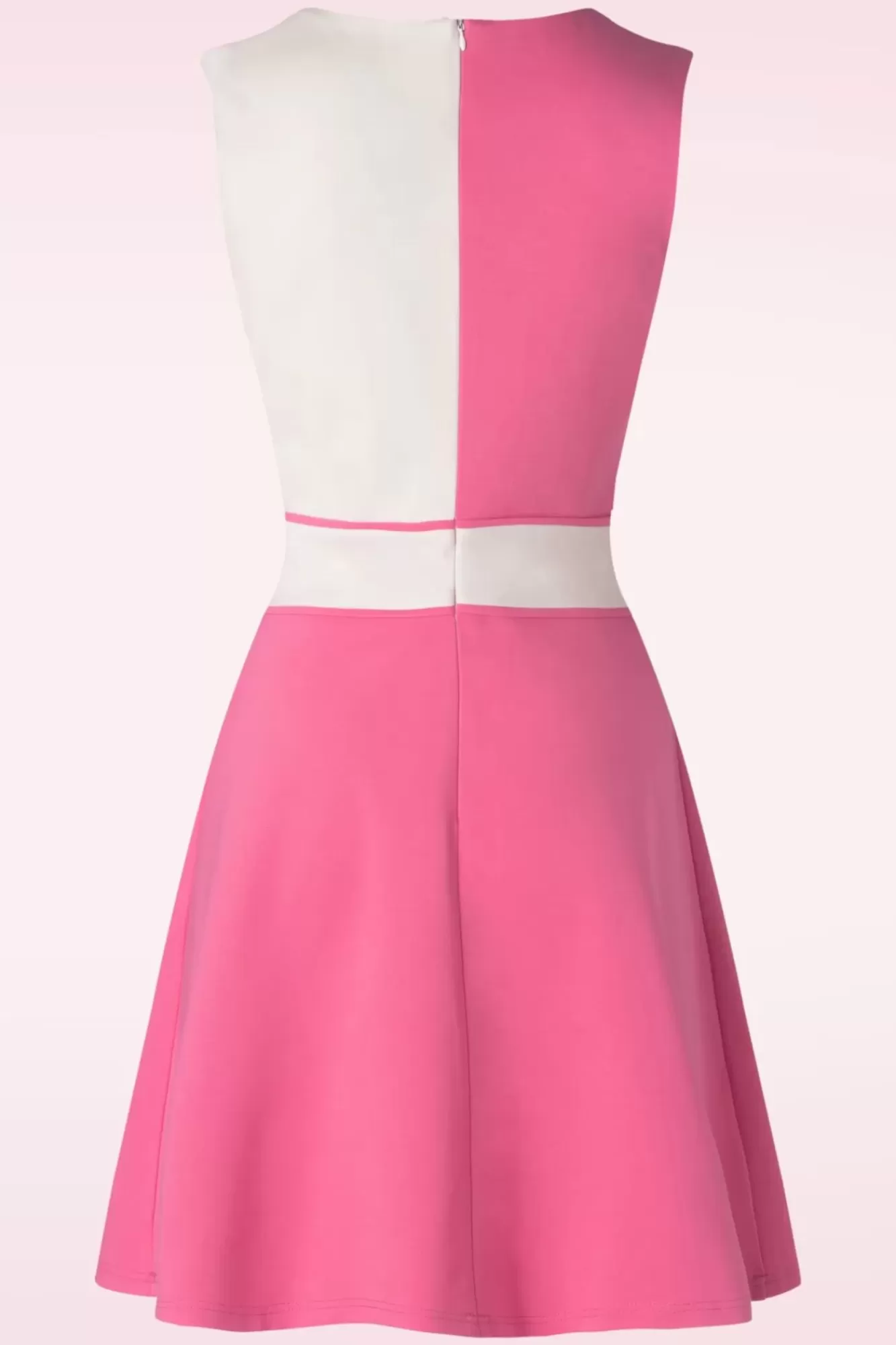 Fashion Vixen Sixties Kontrast Kleid In Rosa