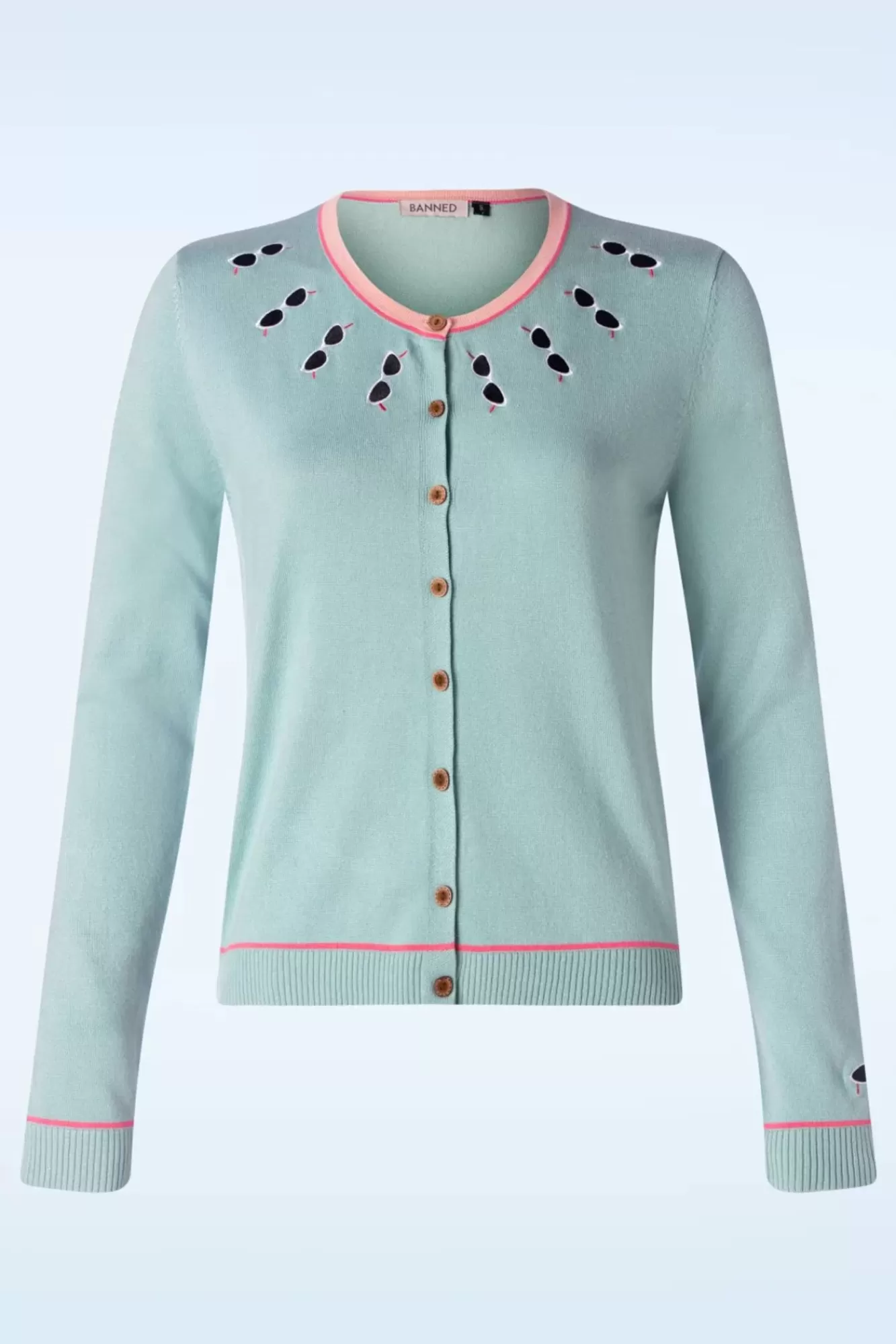 Discount Banned Retro Sommer Shade Chic Strickjacke In Mint