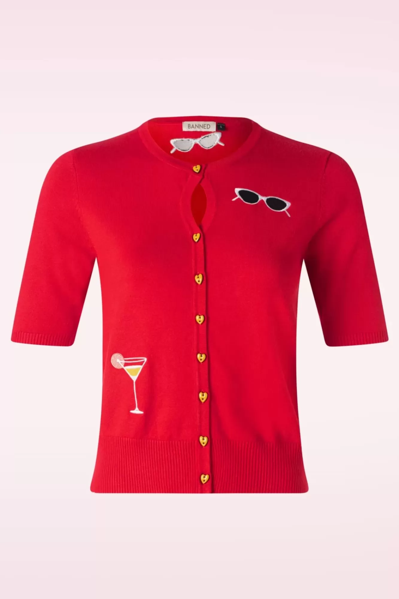 Sale Banned Retro Summer Lovin' Strickjacke In Rot