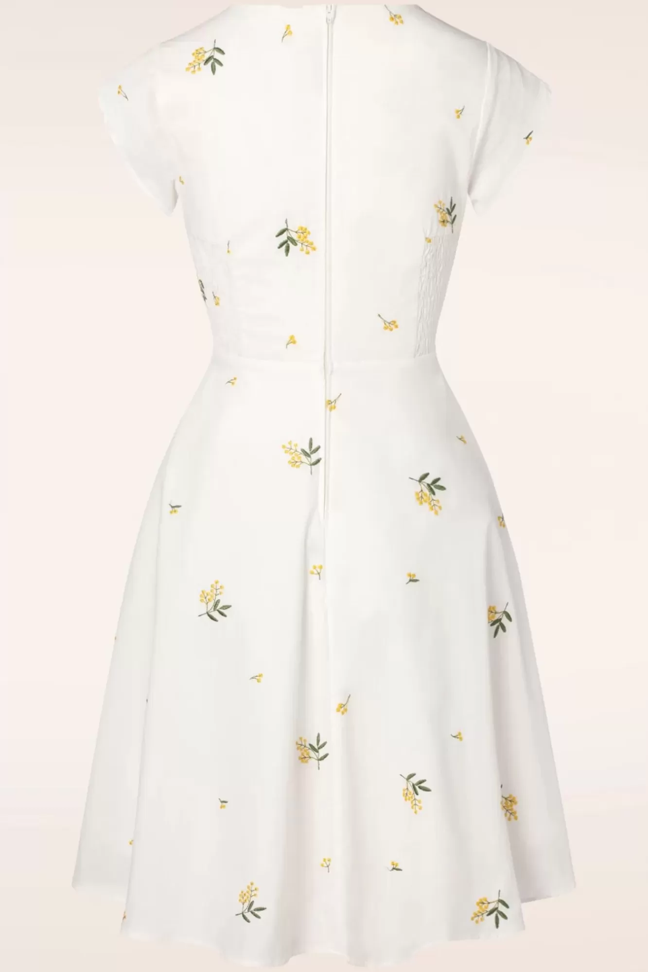 Cheap Vixen Swing Kleid Mit Blumenstickerei In Weis